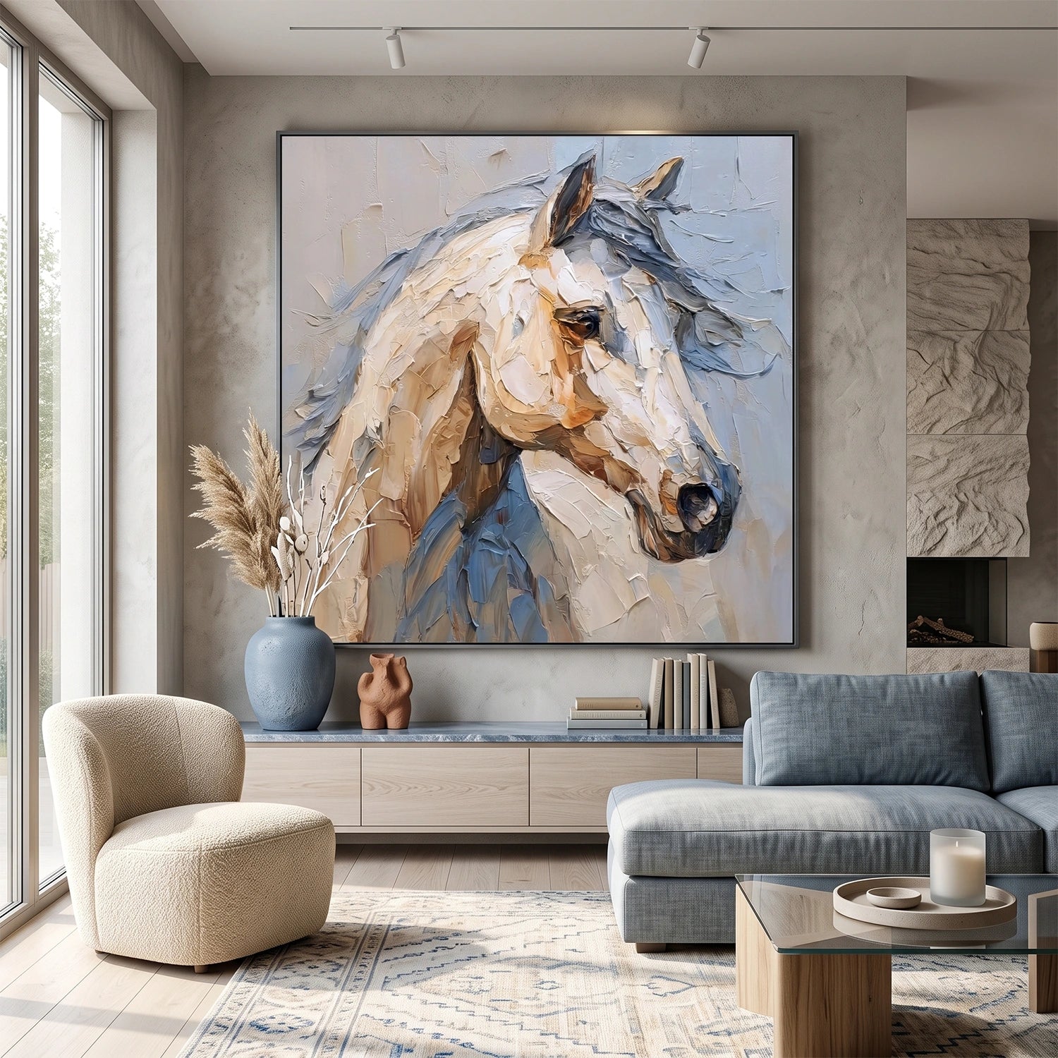 Abstract Animal Horse Wall Art #AL215
