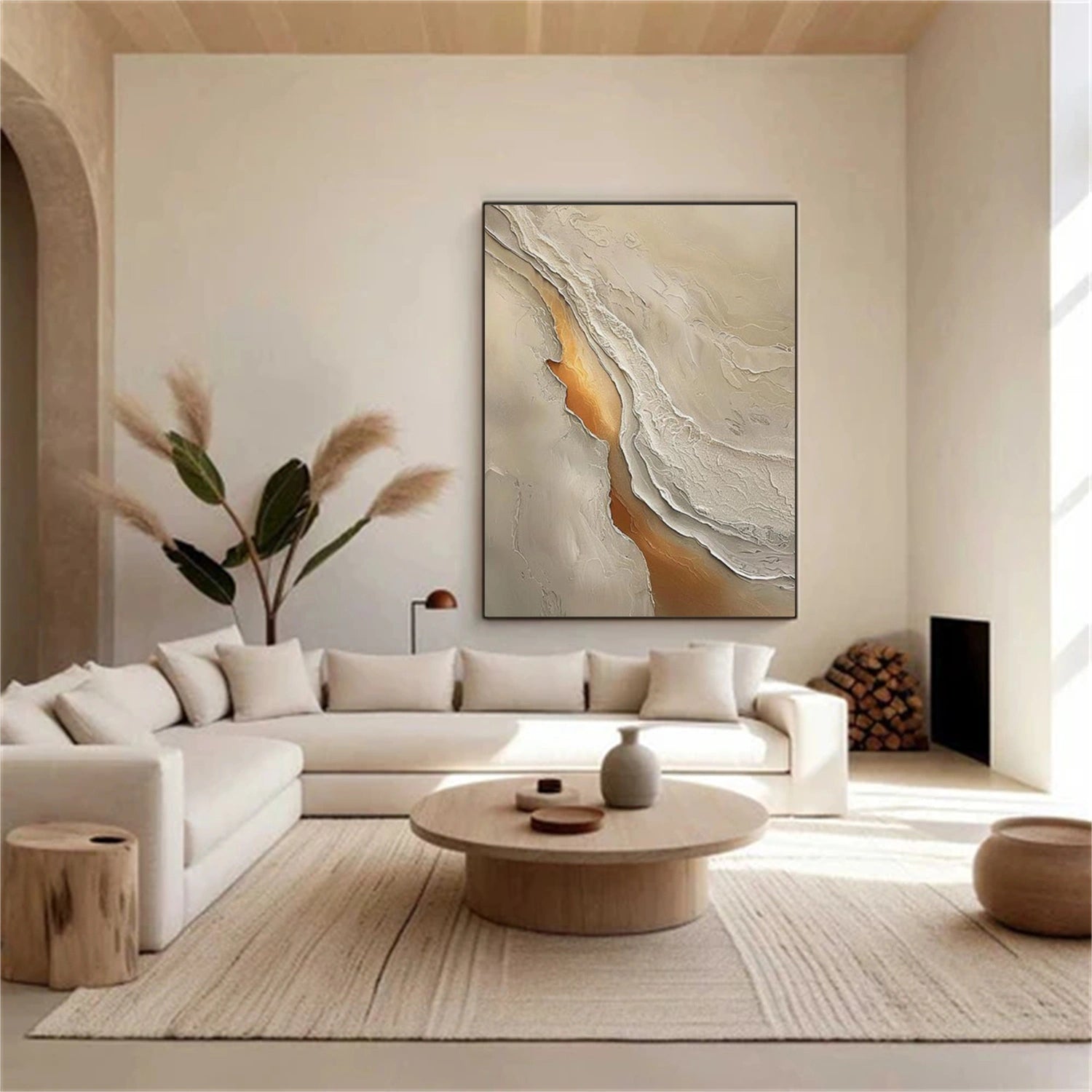 Sea & Sky Abstract Textured Wall Art #MS235