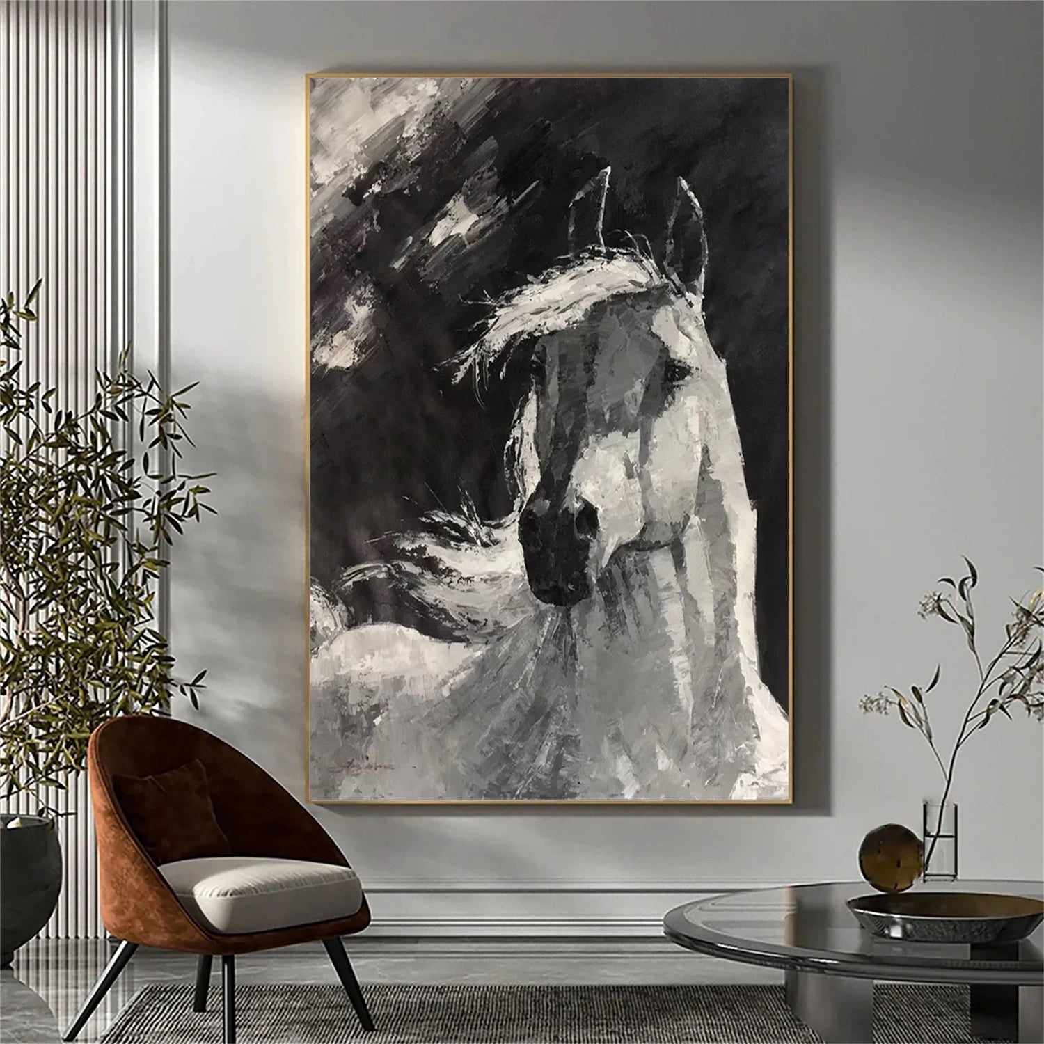 Abstract Animal Horse Wall Art #AL118