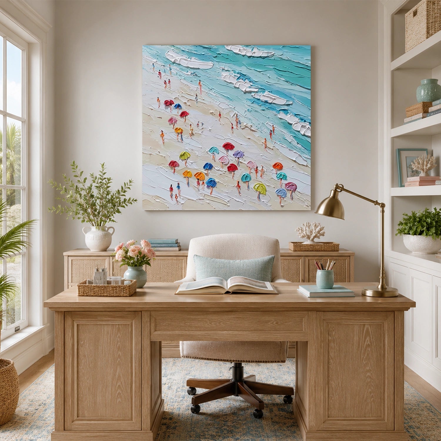 Sea & Sky Abstract Textured Wall Art #MS328