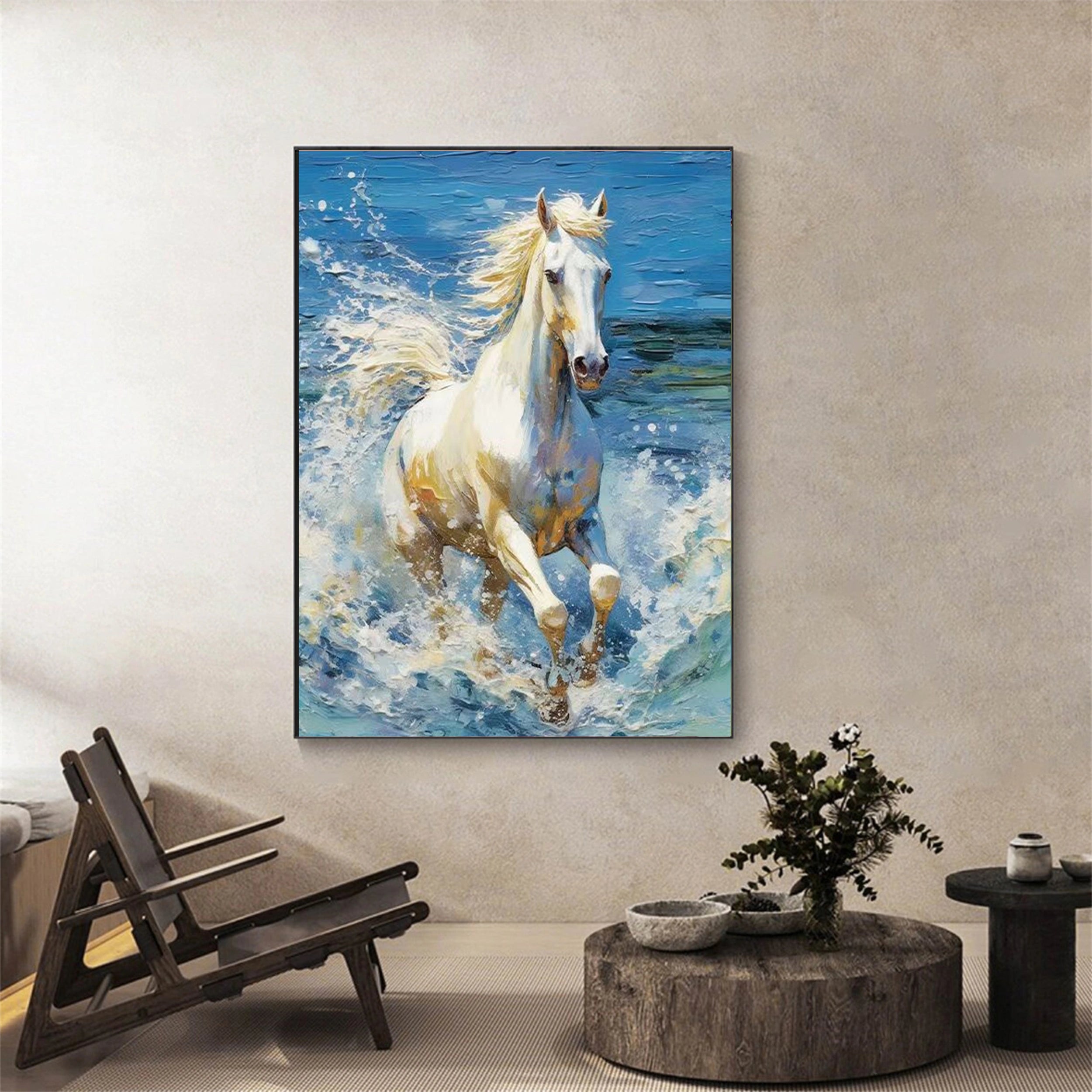 Colorful Horse Abstract Animal Wall Art #AL030