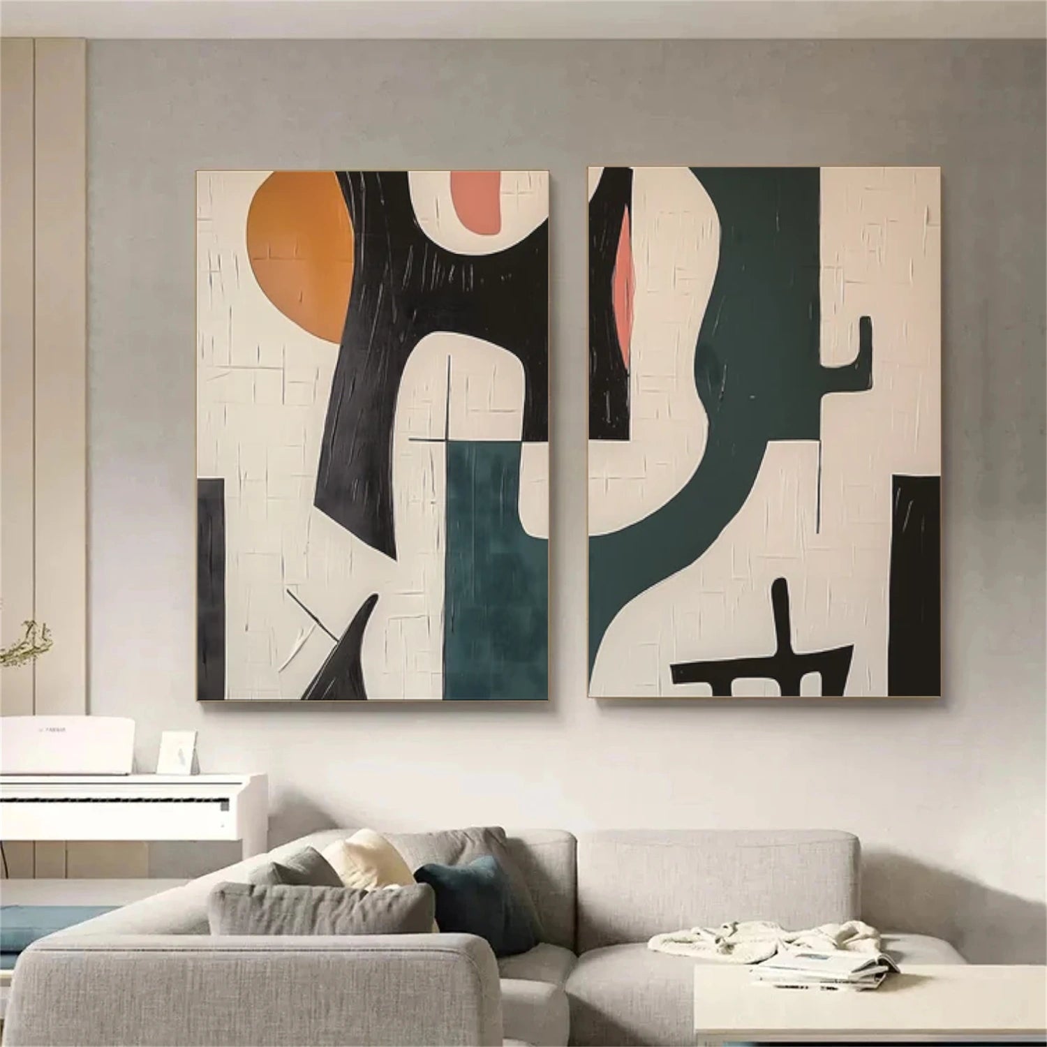 Abstract Canvas Art Set of 2 #WS732