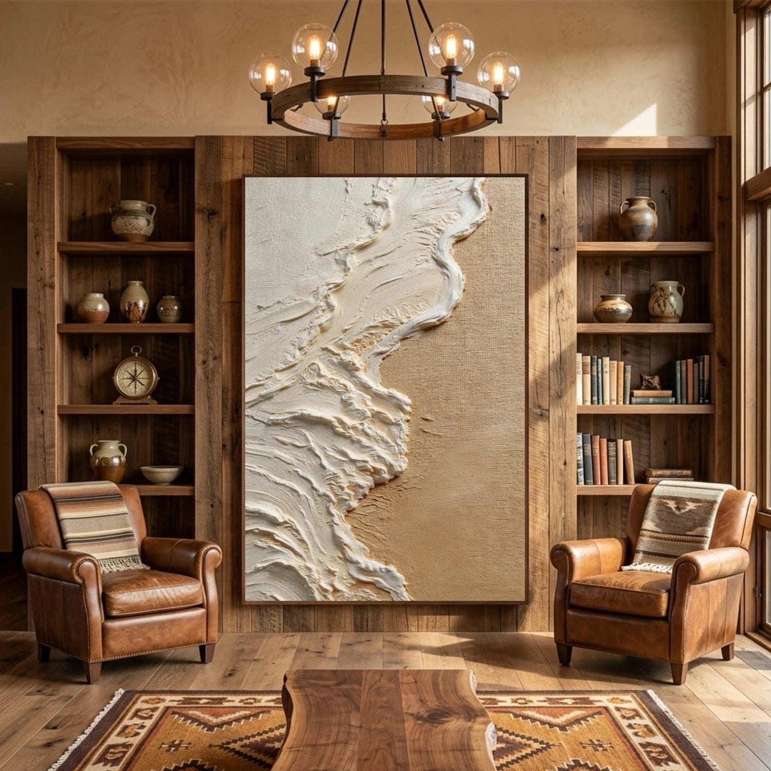 Sea & Sky Abstract Textured Wall Art #MS304