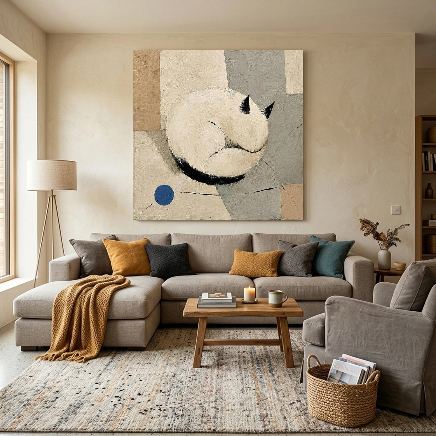 Abstract Animal Cat Wall Art #AL207