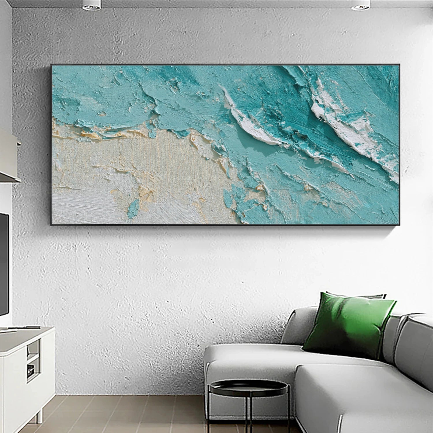 Sea & Sky Abstract Textured Wall Art #MS154