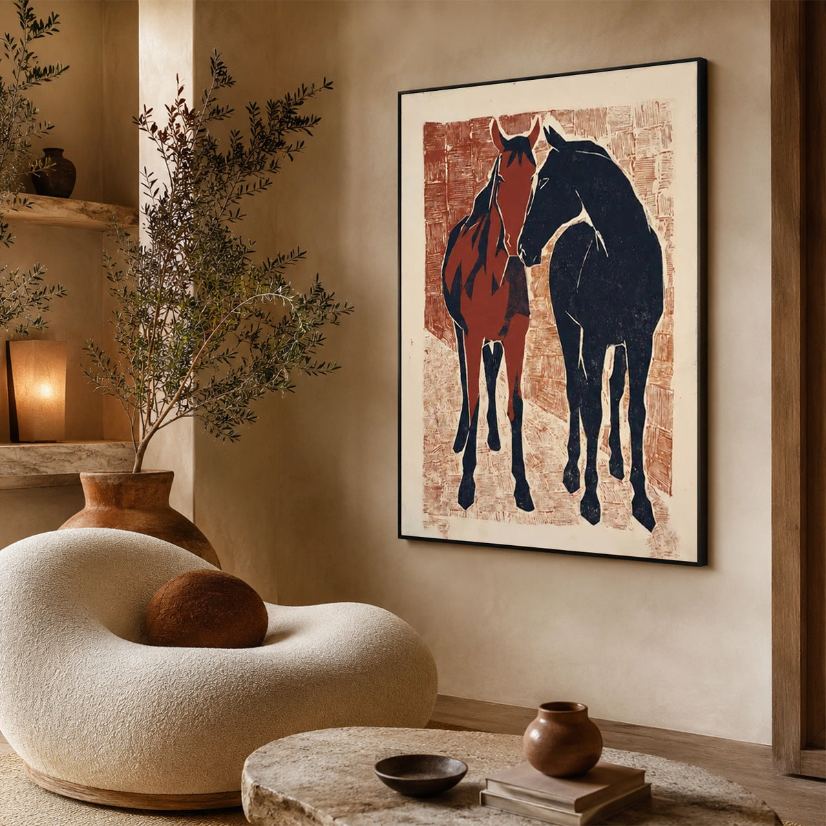 Abstract Animal Horse Wall Art #AL232