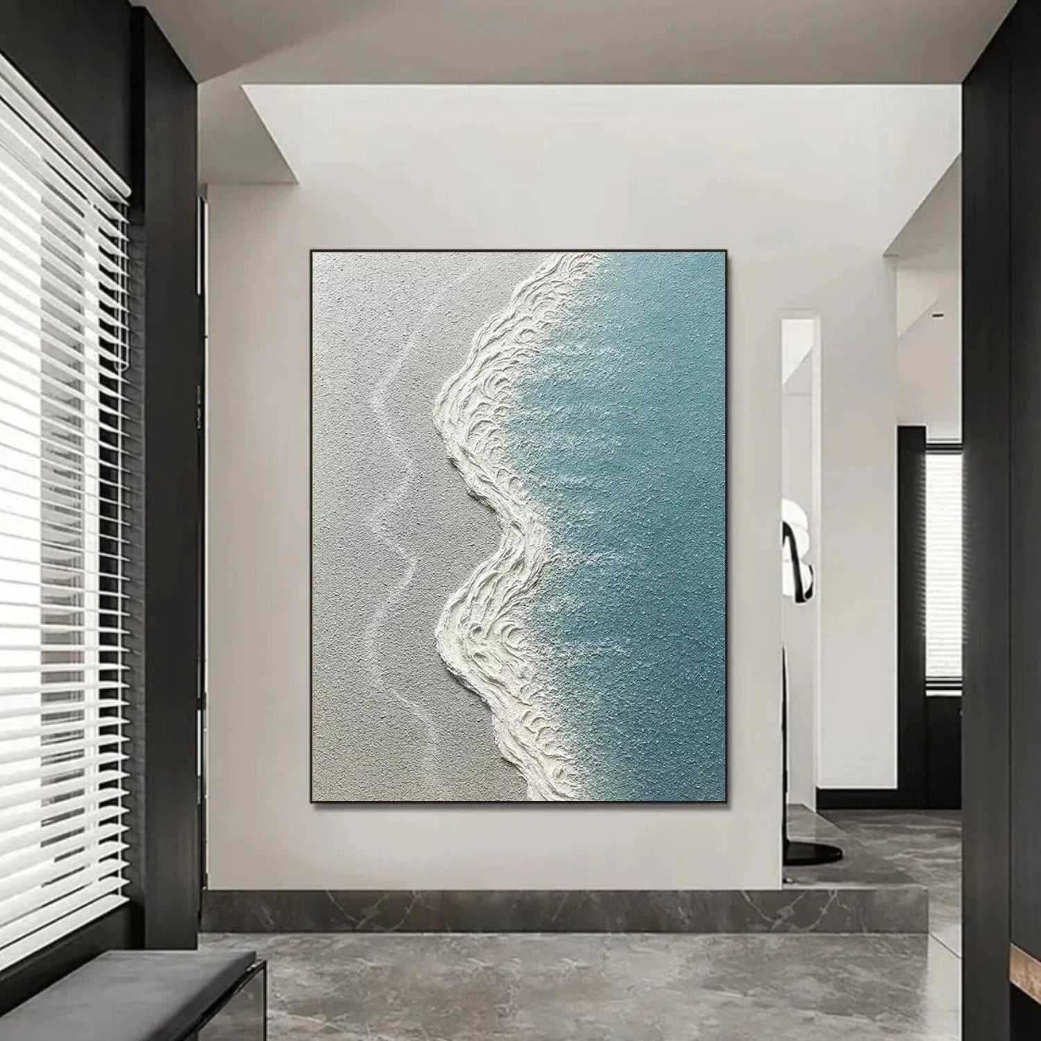 Sea & Sky Abstract Textured Wall Art #MS171