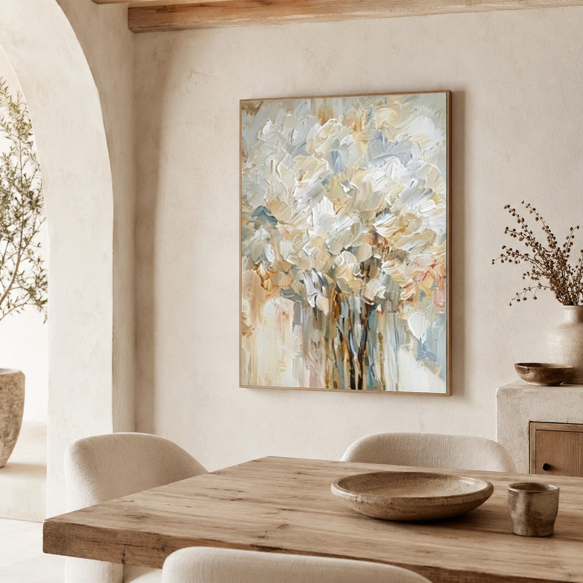 Flower & Tree Abstract Textured Wall Art #ML299