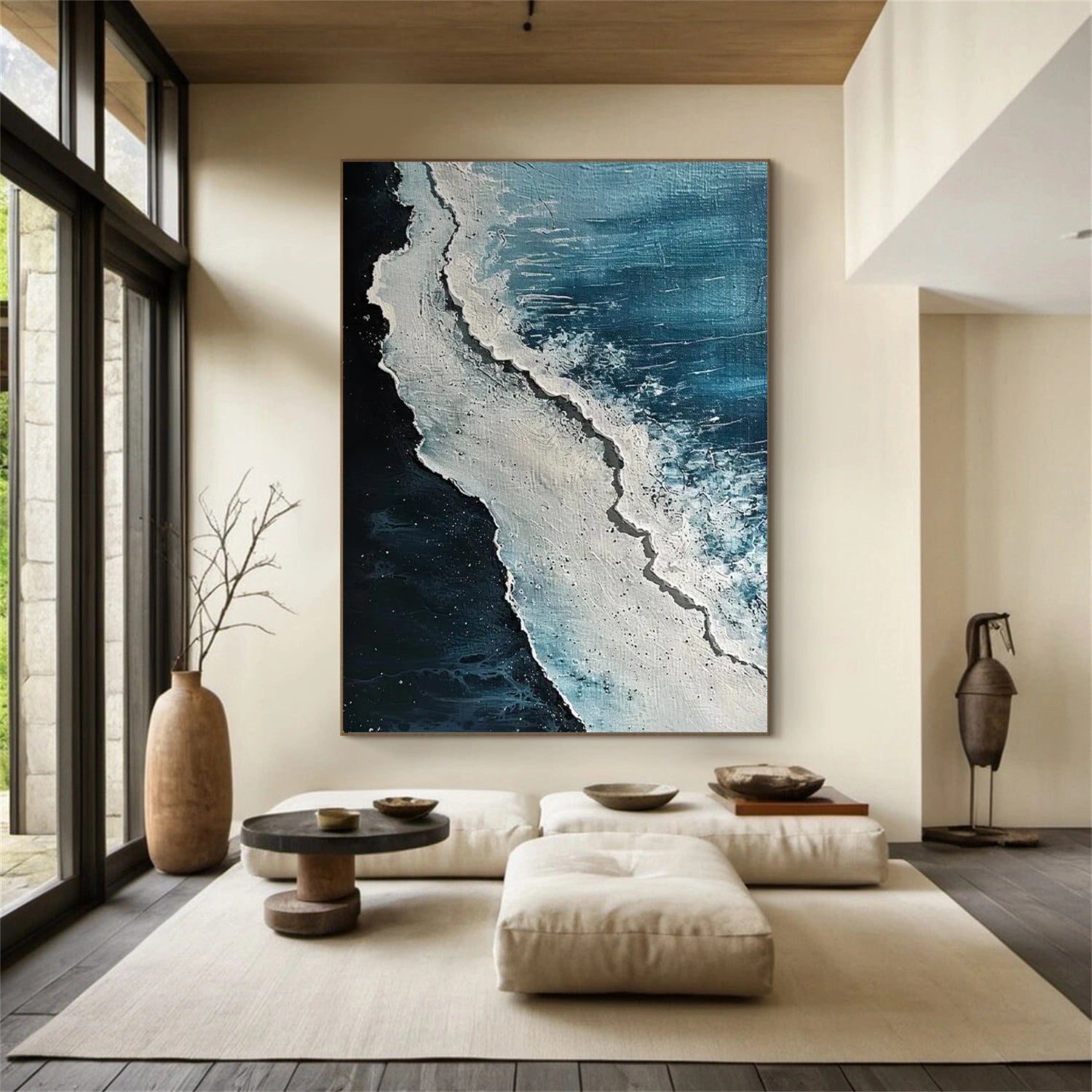 Sea & Sky Abstract Textured Wall Art #MS172