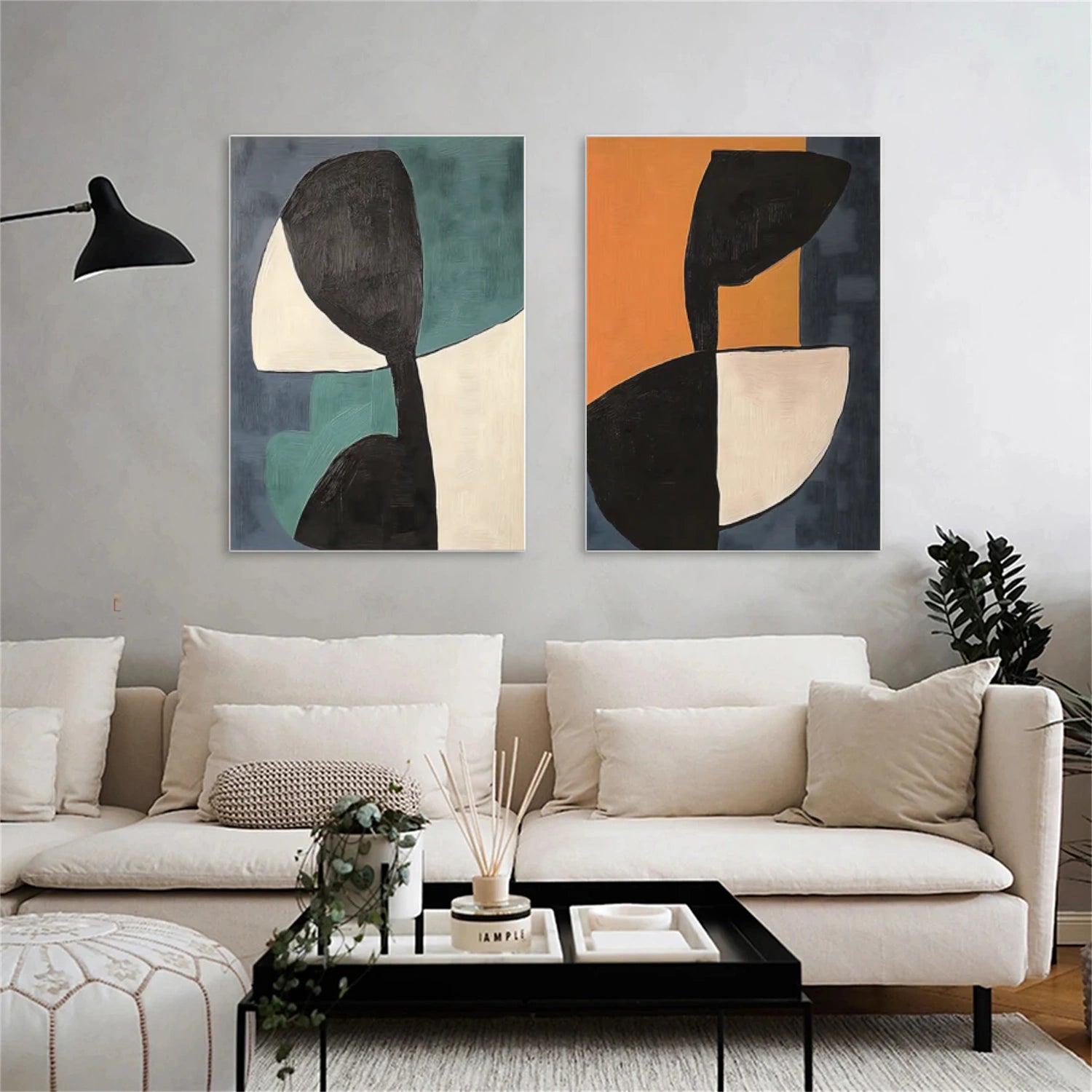 Abstract Canvas Art Set of 2 #WS731