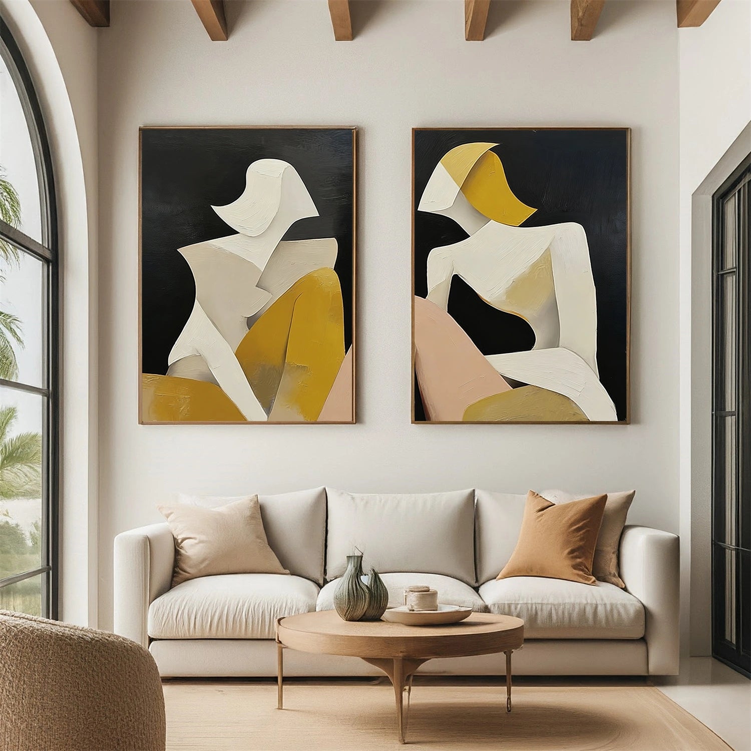 Abstract Portrait Wall Art Set of 2 #AP082