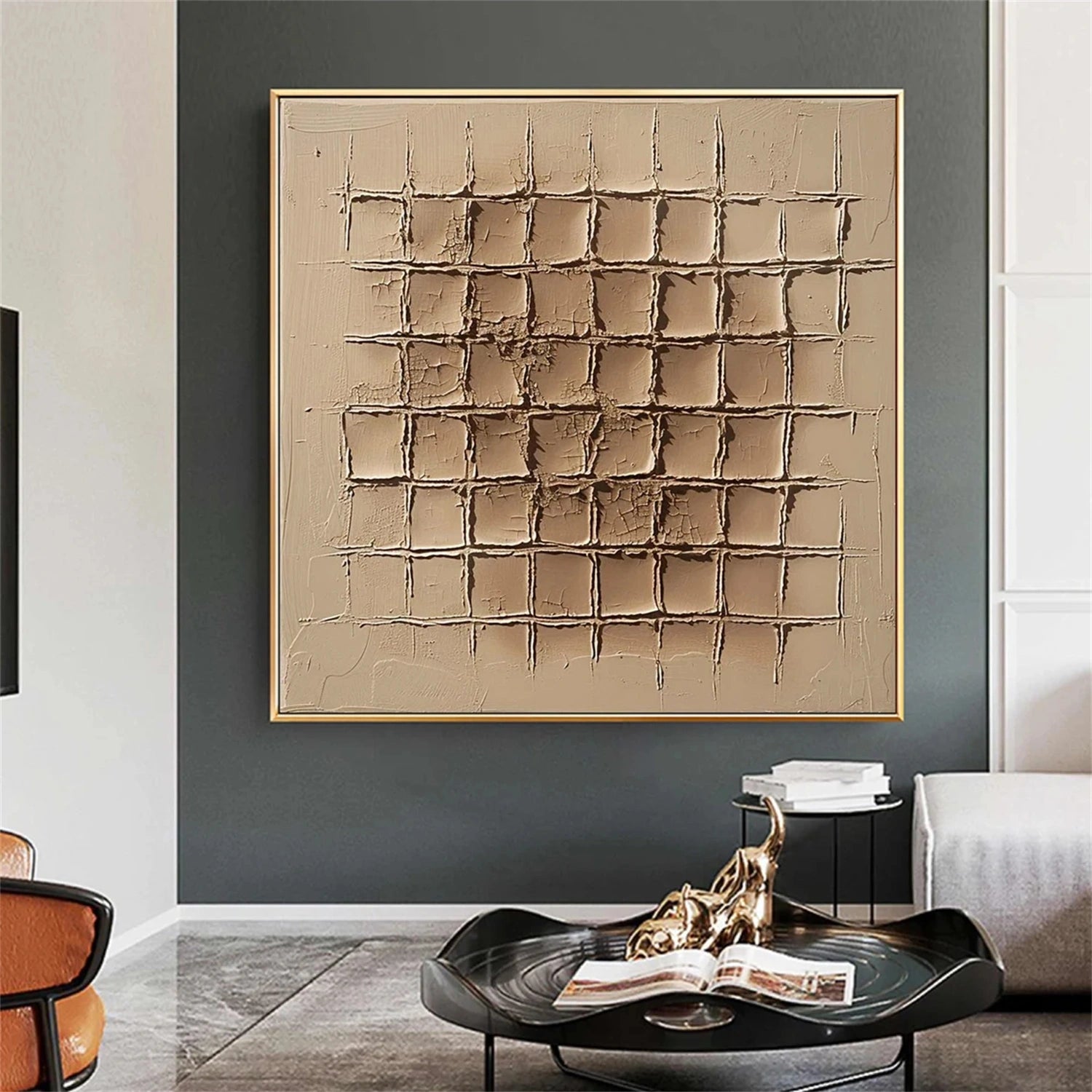 Minimalist Brown & Beige Art #MB016