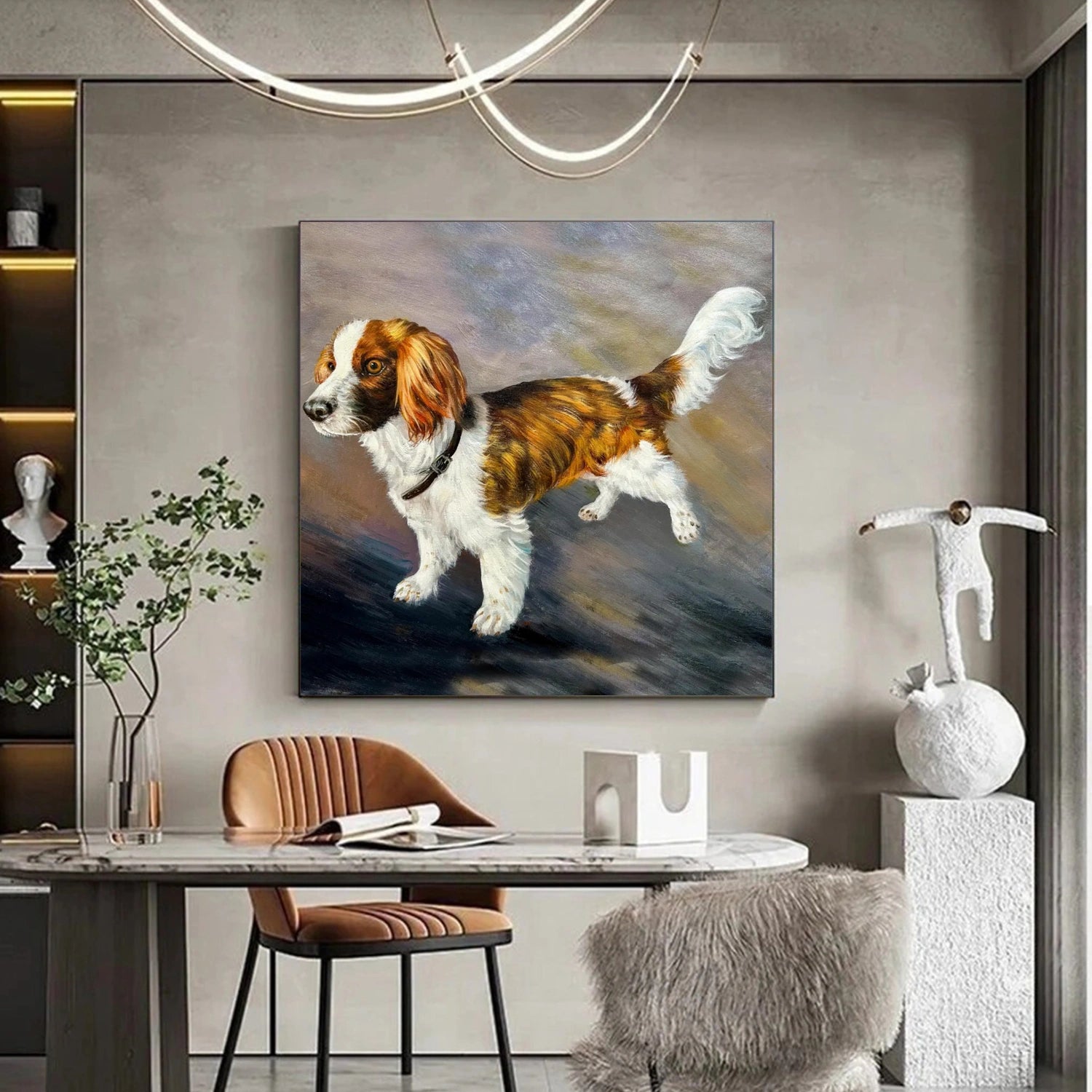 Abstract Animal Dog Wall Art #AL097