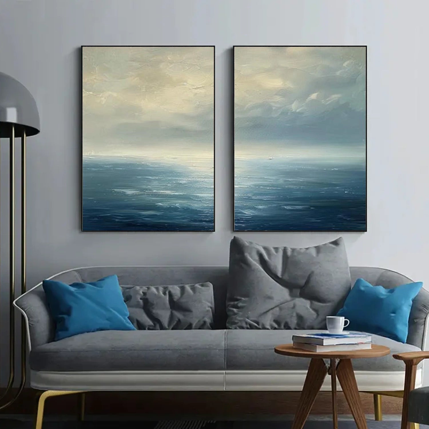 Sea & Sky Abstract Wall Art Set of 2 #MS219