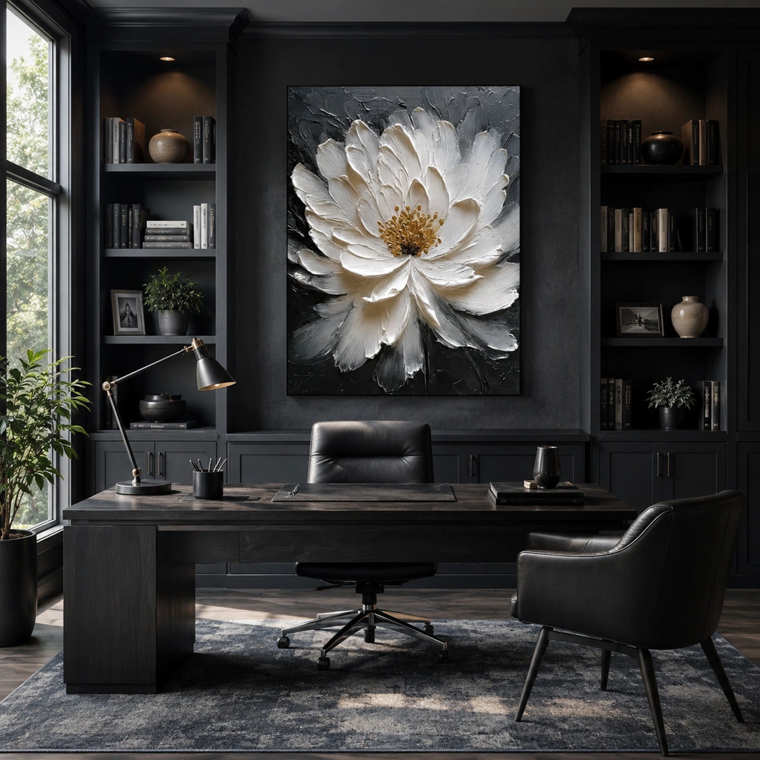 Flower & Tree Abstract Textured Wall Art #ML258