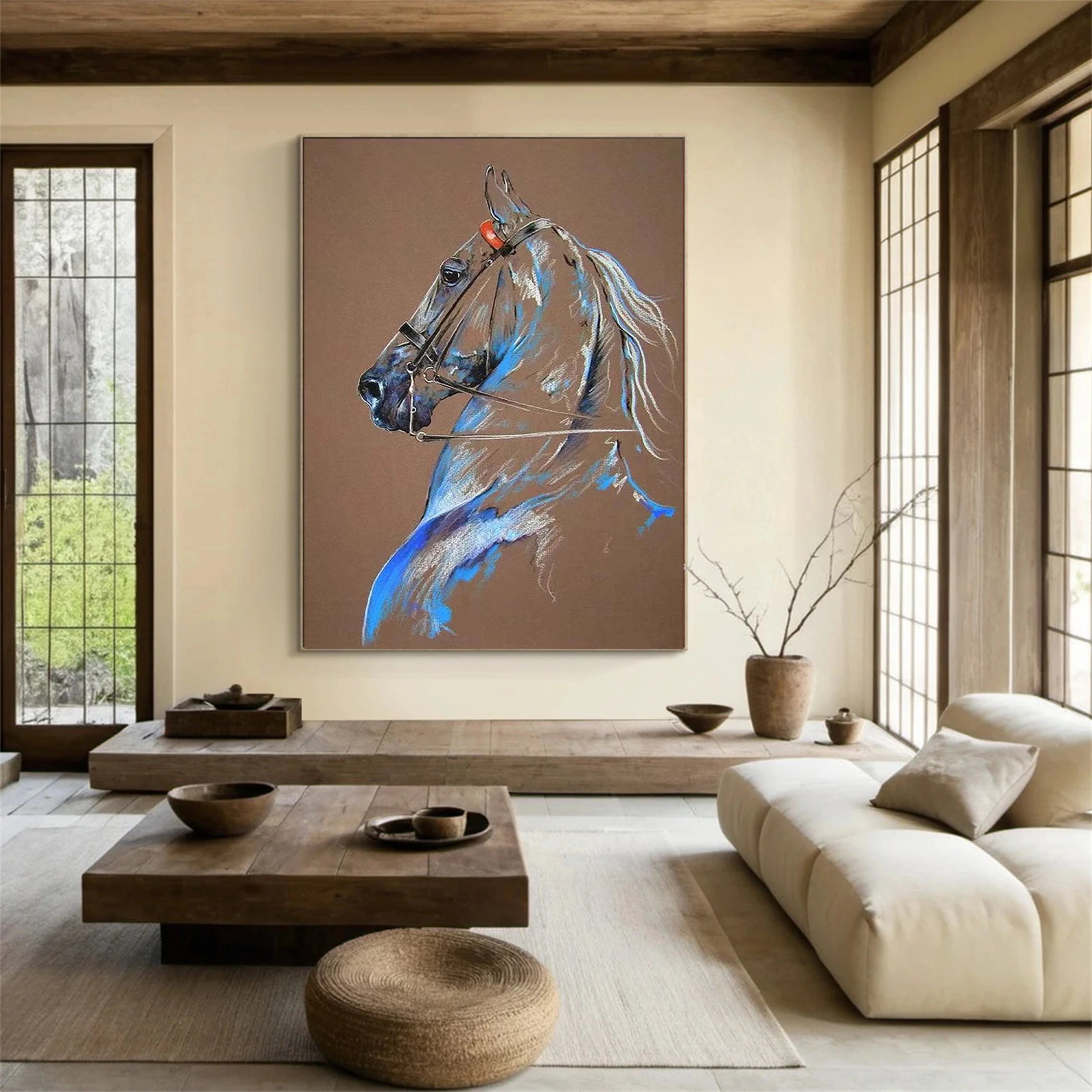 Colorful Horse Abstract Animal Wall Art #AL020