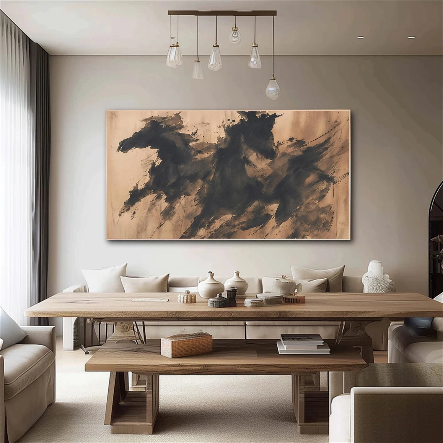Abstract Animal Horse Wall Art #AL174