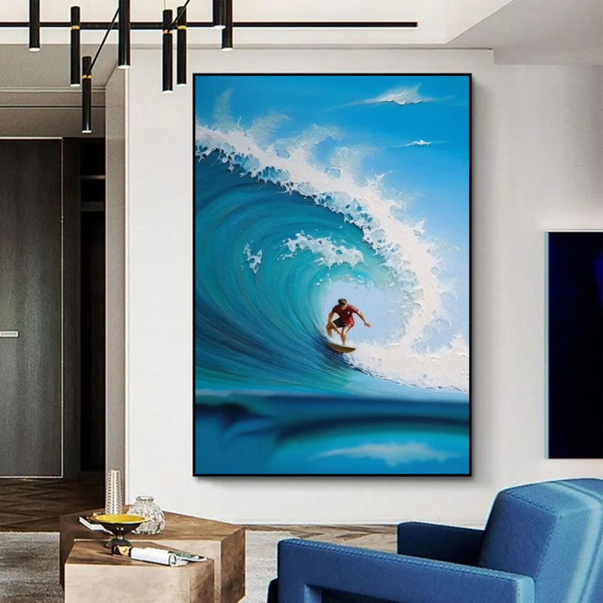 絵画 WTW Surf 33/100 Surfing Sports Textured Wall Art #SA090