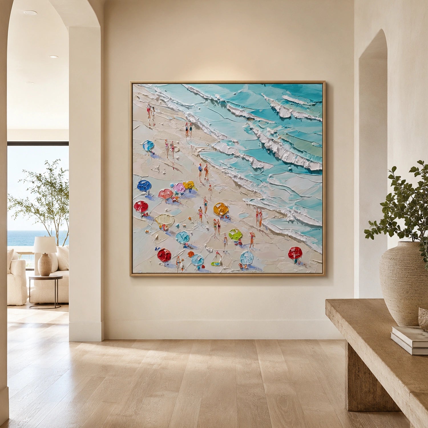 Sea & Sky Abstract Textured Wall Art #MS331