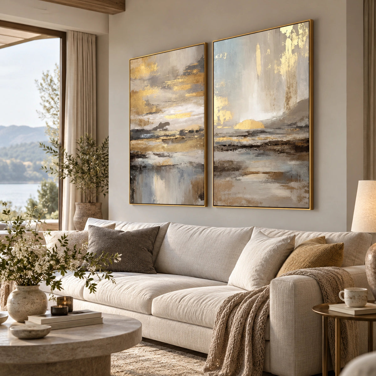 Abstract Canvas Art Set of 2 #WS1215