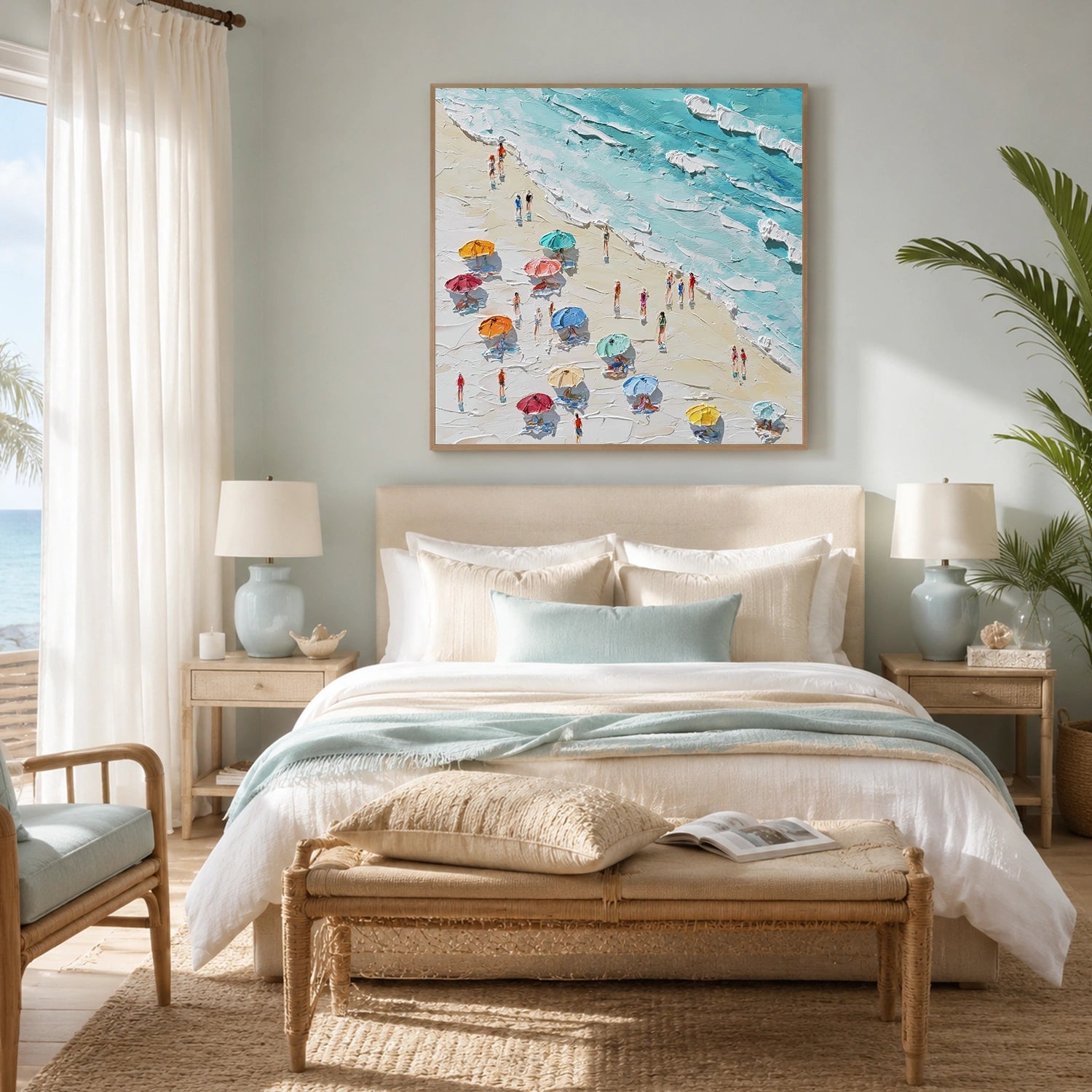 Sea & Sky Abstract Textured Wall Art #MS333