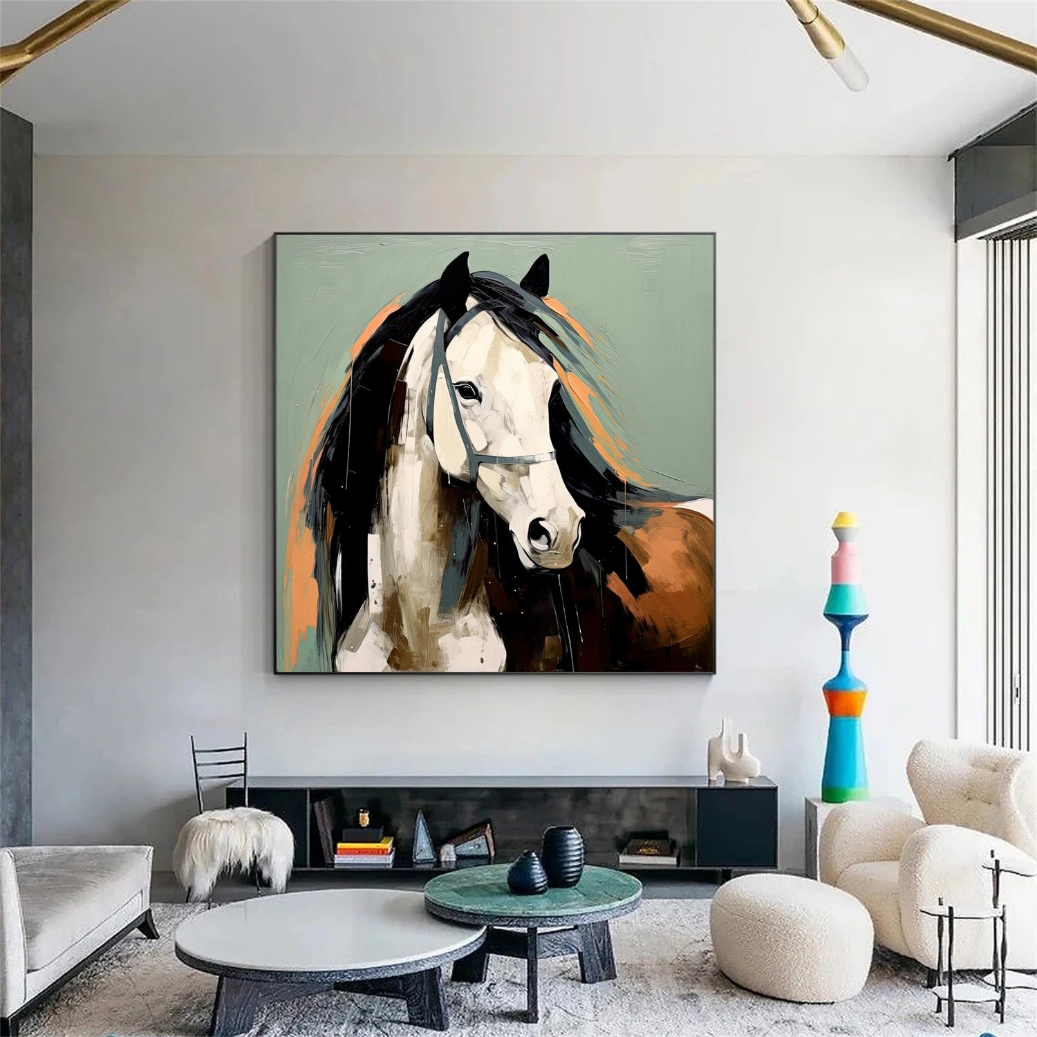 Abstract Animal Horse Wall Art #AL106