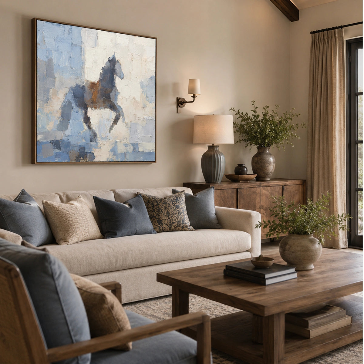 Abstract Animal Horse Wall Art #AL229