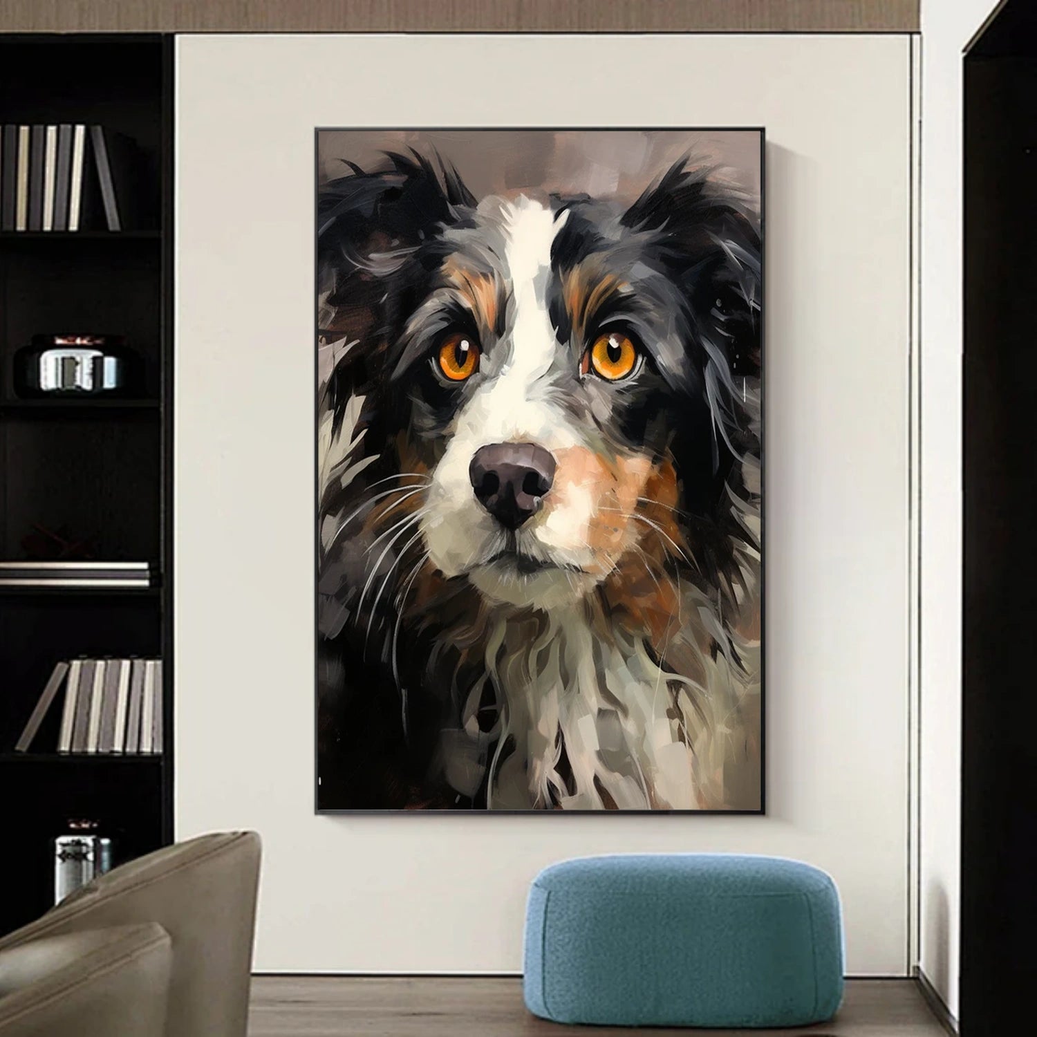 Abstract Animal Dog Wall Art #AL100