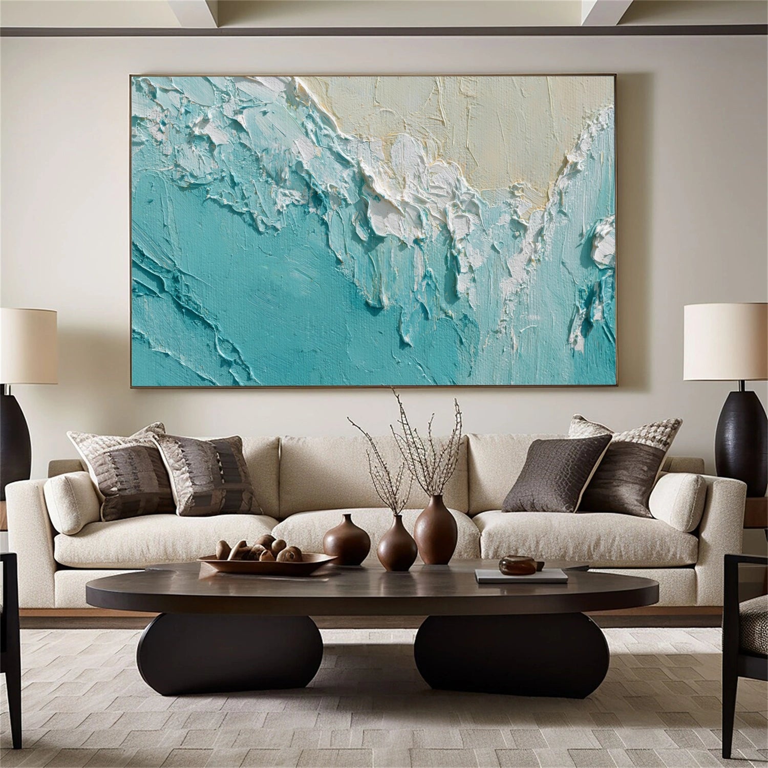 Sea & Sky Abstract Textured Wall Art #MS151