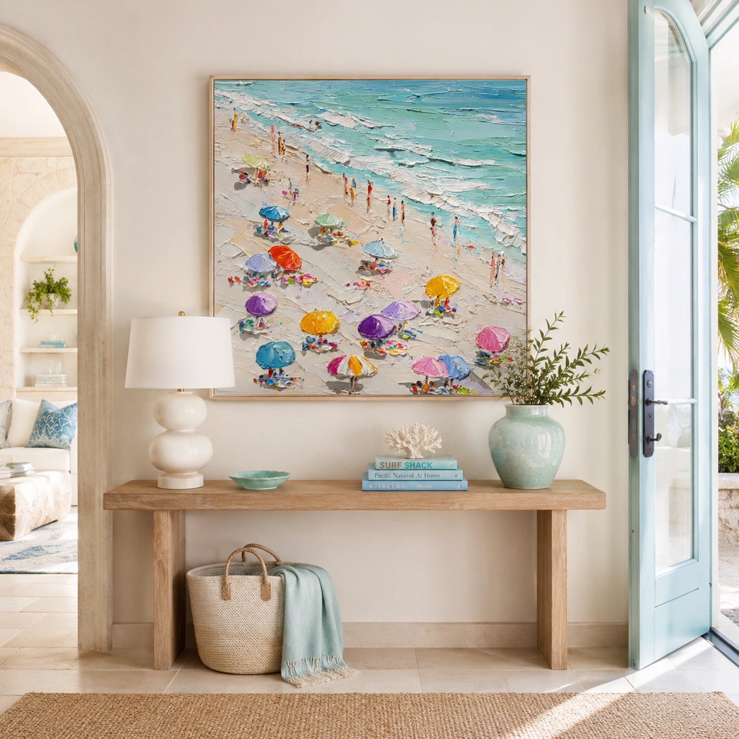 Sea & Sky Abstract Textured Wall Art #MS325