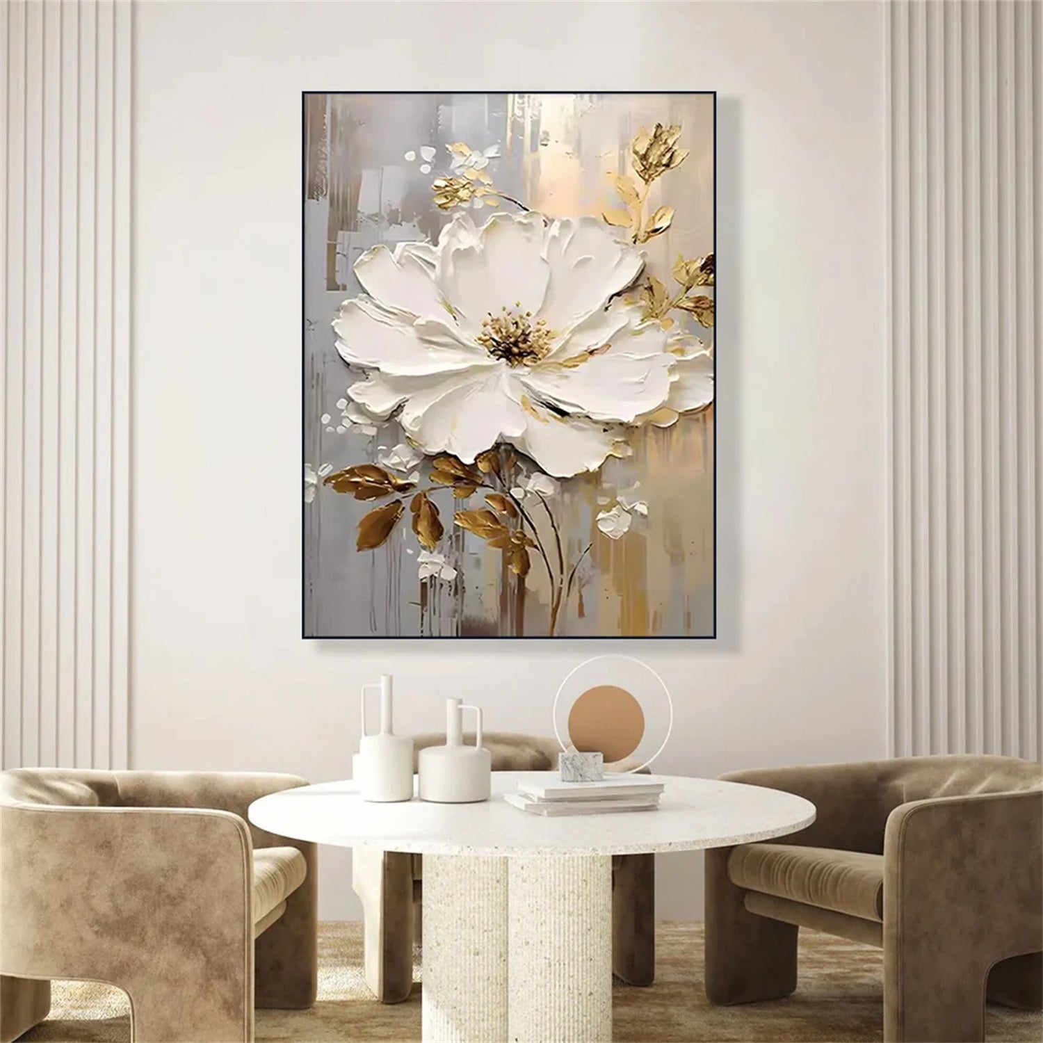 Flower & Tree Abstract Textured Wall Art #ML044