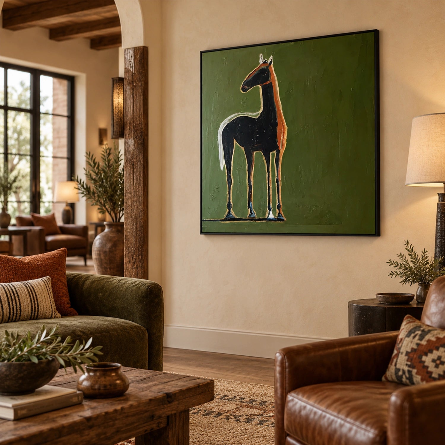 Abstract Animal Horse Wall Art #AL225