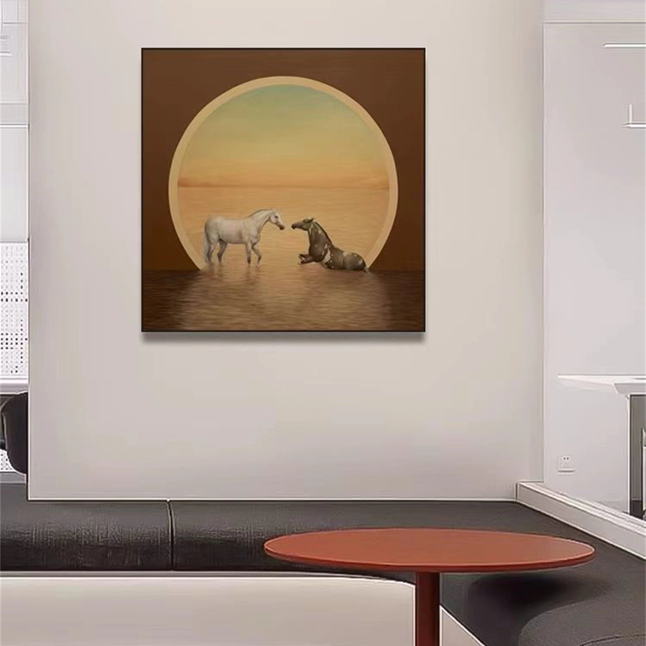 Colorful Horse Abstract Animal Wall Art #AL023