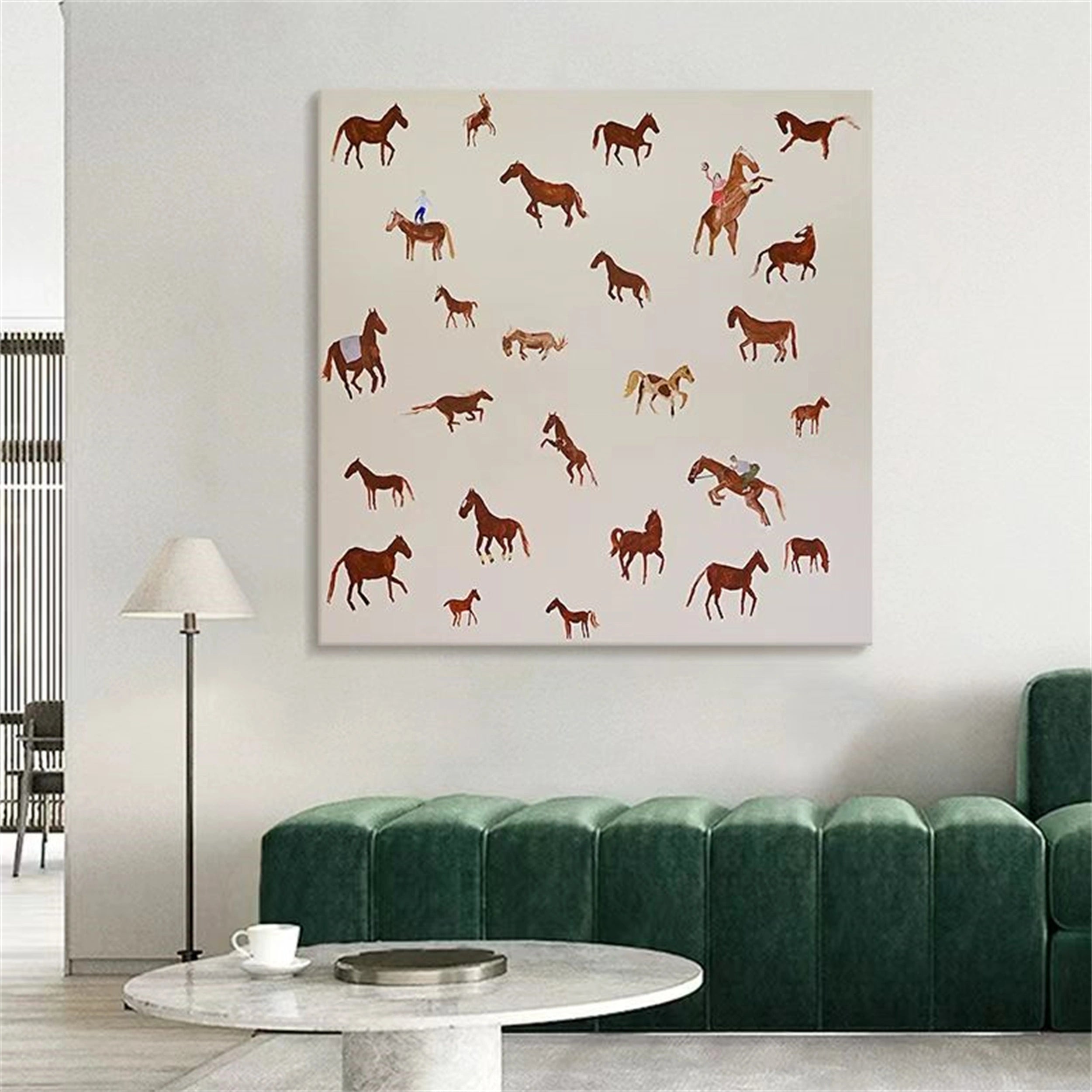 Colorful Horse Abstract Animal Wall Art #AL013