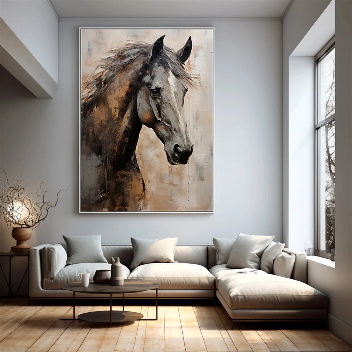 Colorful Horse Abstract Animal Wall Art #AL052