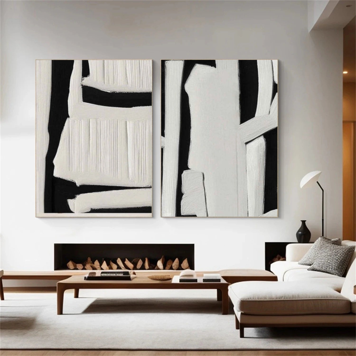 Minimalist Textured Canvas Art Set of 2 #MM362