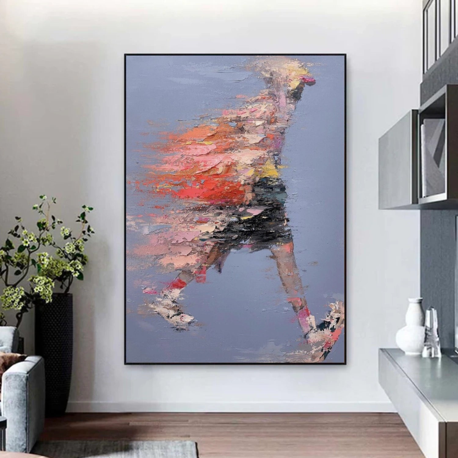 Abstract Portrait Textured Wall Art #AP073