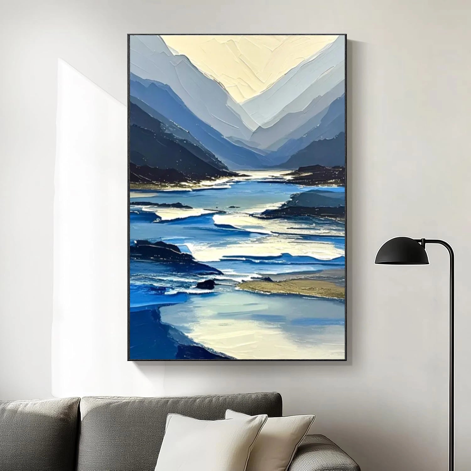 Abstract Mountain Canvas Art #MM279