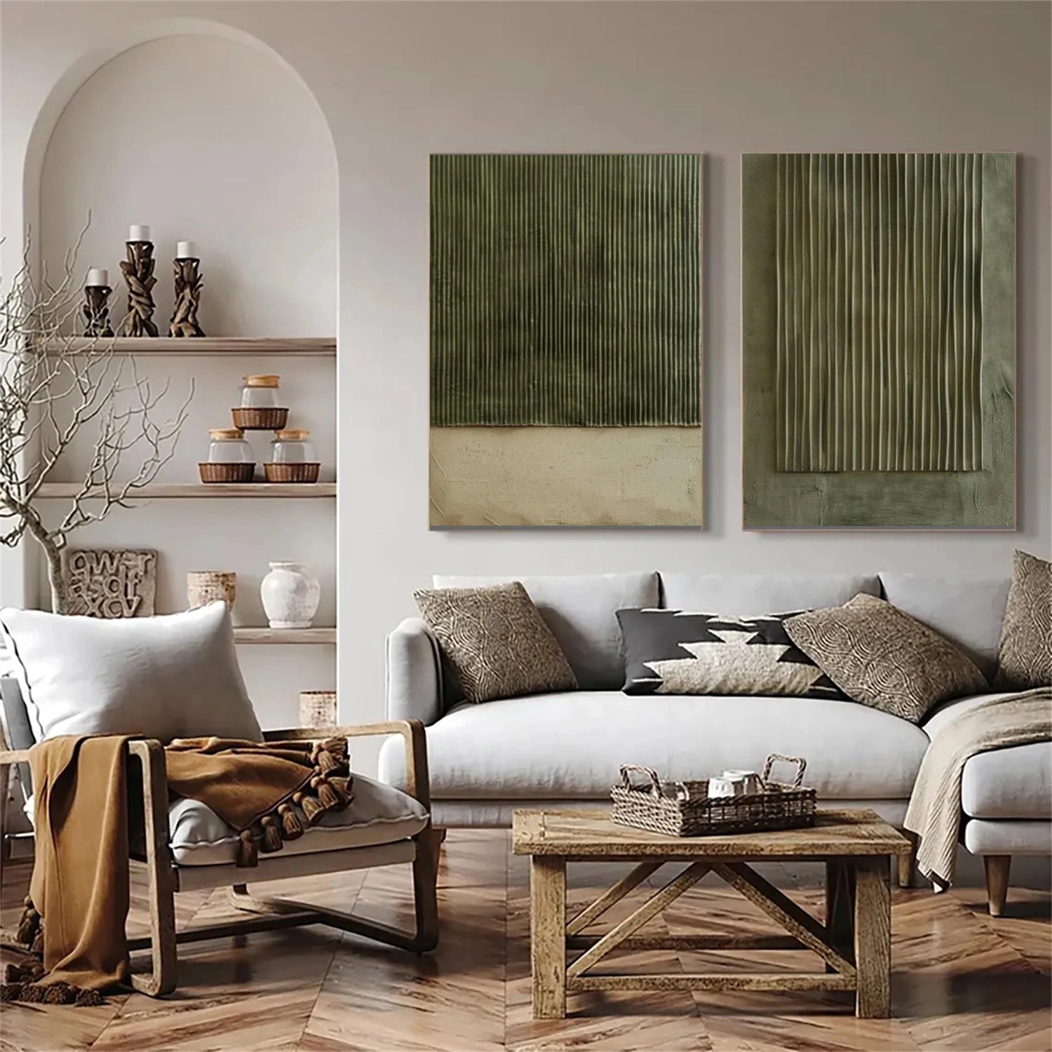 Minimalist Textured Canvas Art Set of 2 #MM359