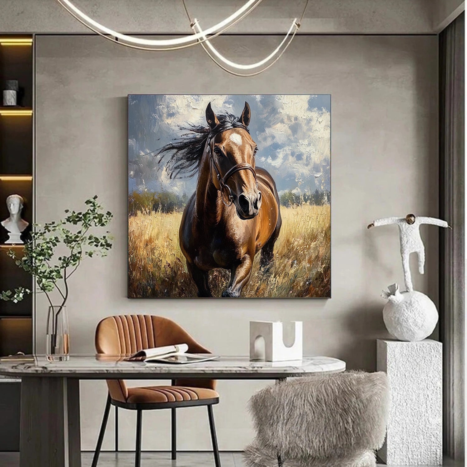 Abstract Animal Horse Wall Art #AL104