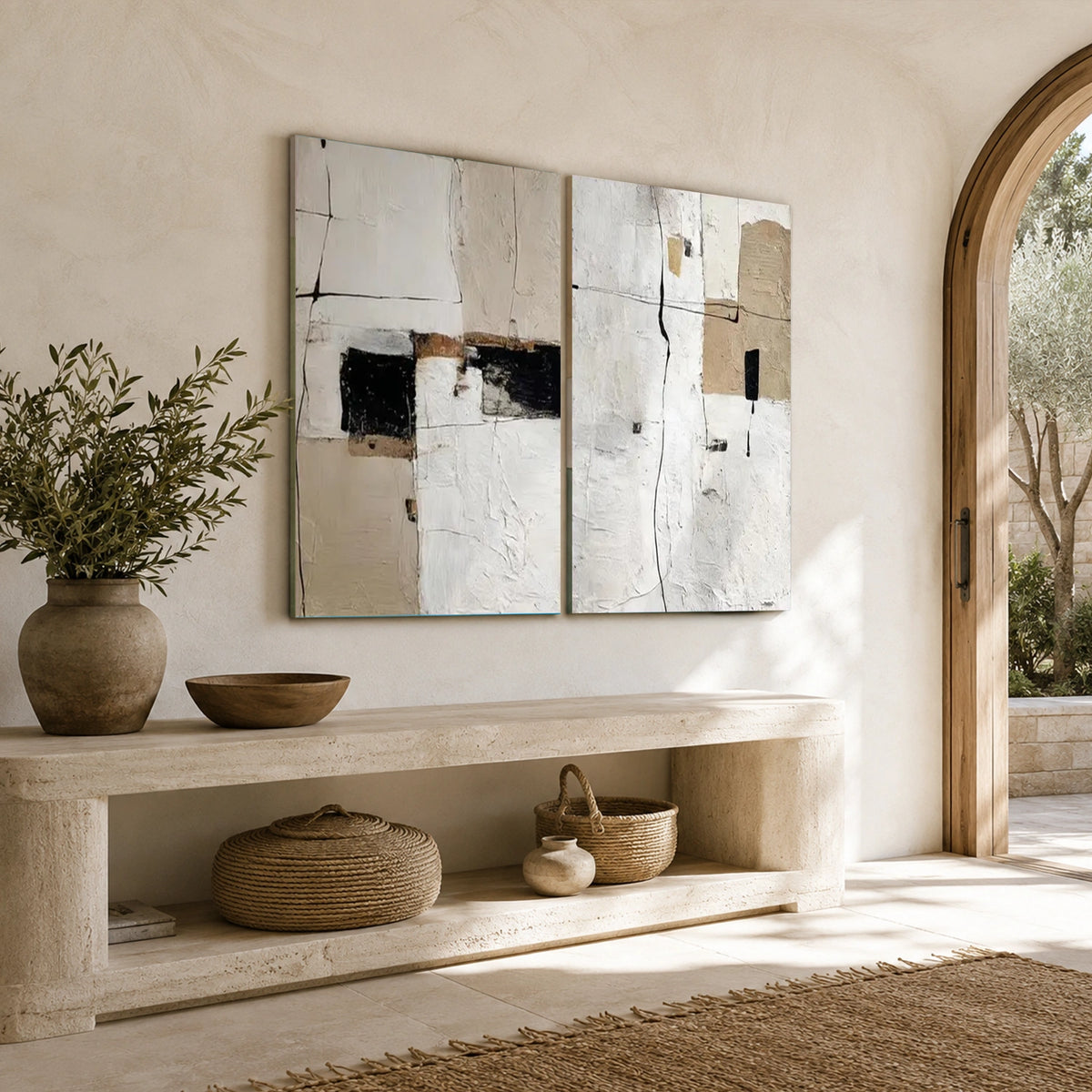 Abstract Canvas Art Set of 2 #WS1209
