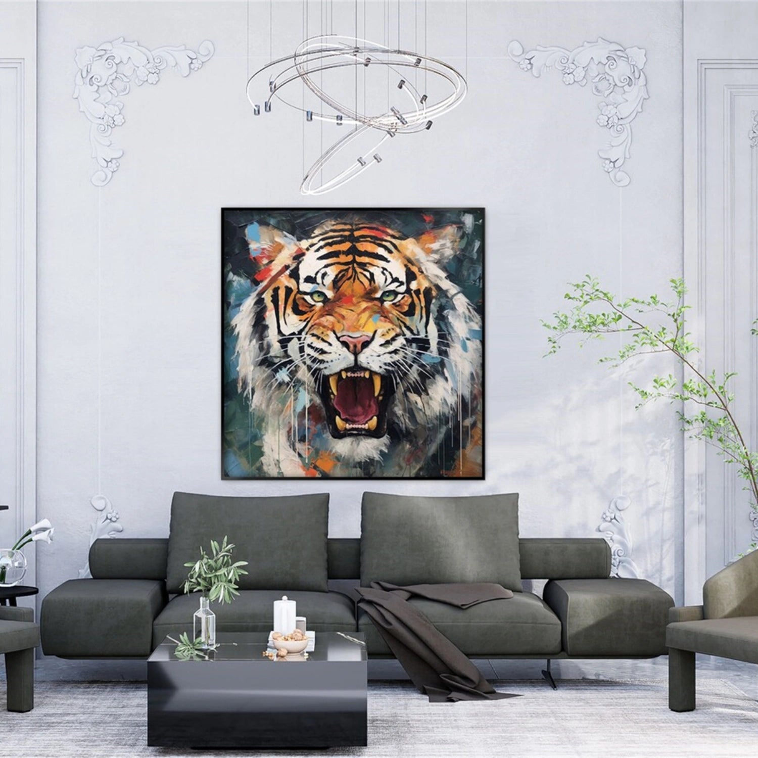 Colorful Abstract Animal Wall Art #AL082