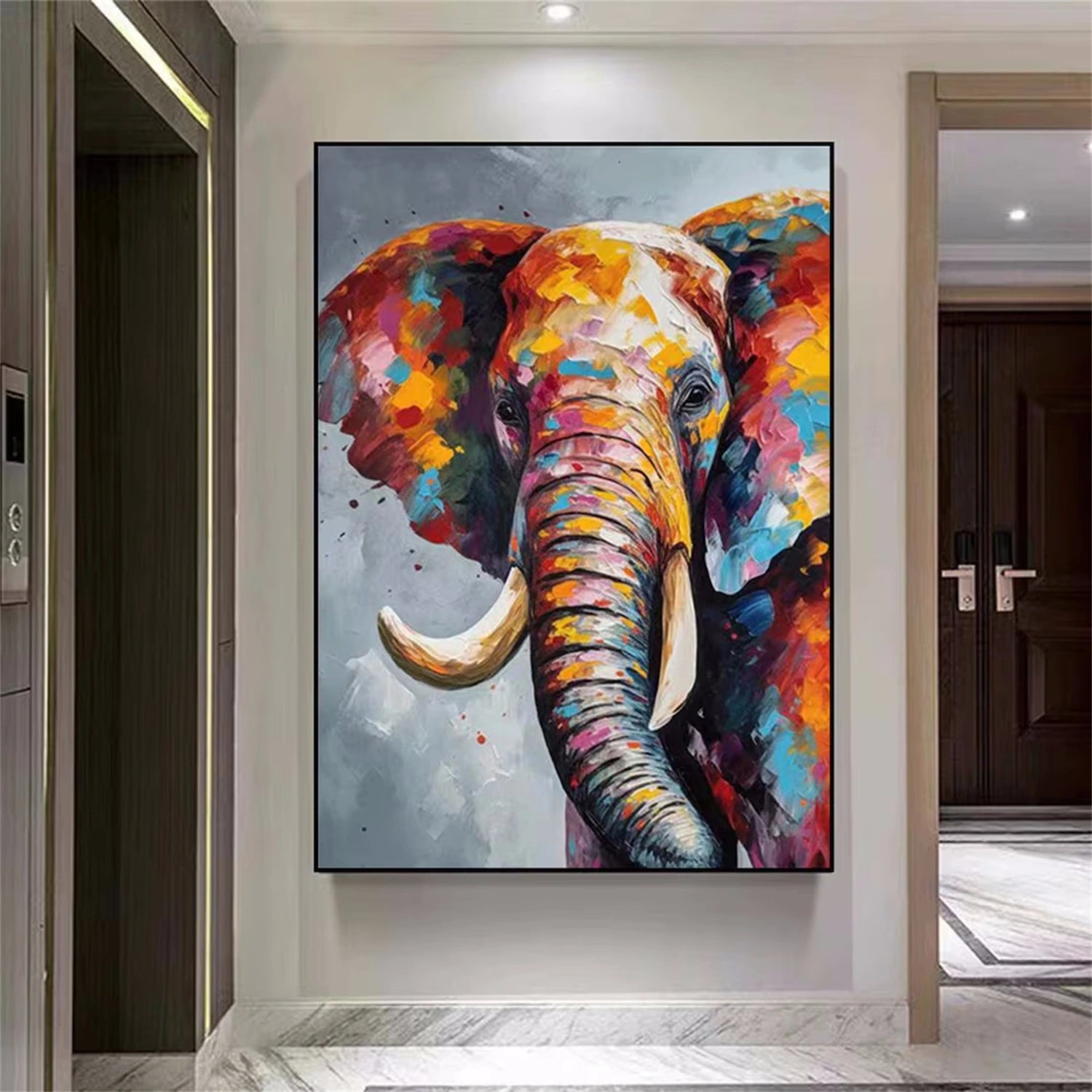 Colorful Abstract Animal Wall Art #AL092