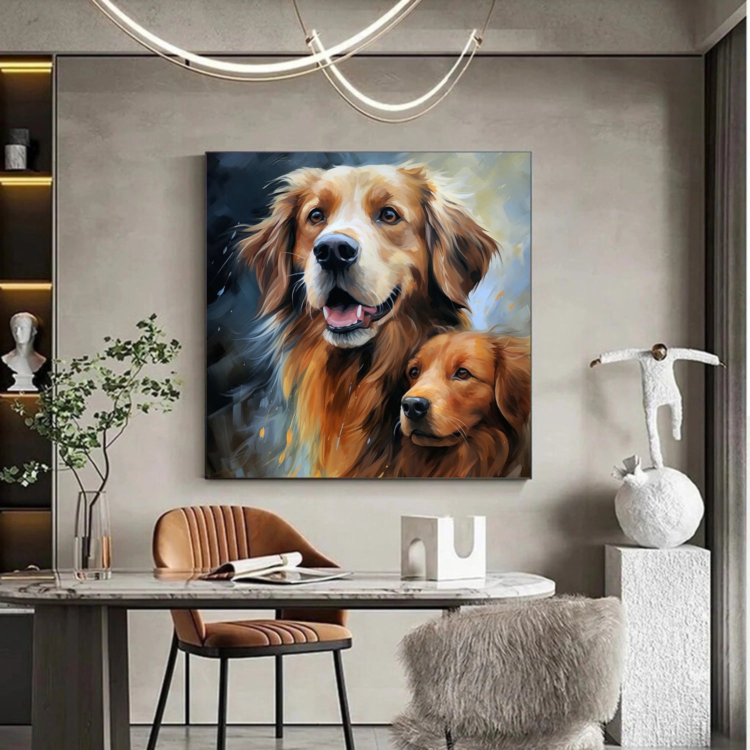 Abstract Animal Dog Wall Art #AL099