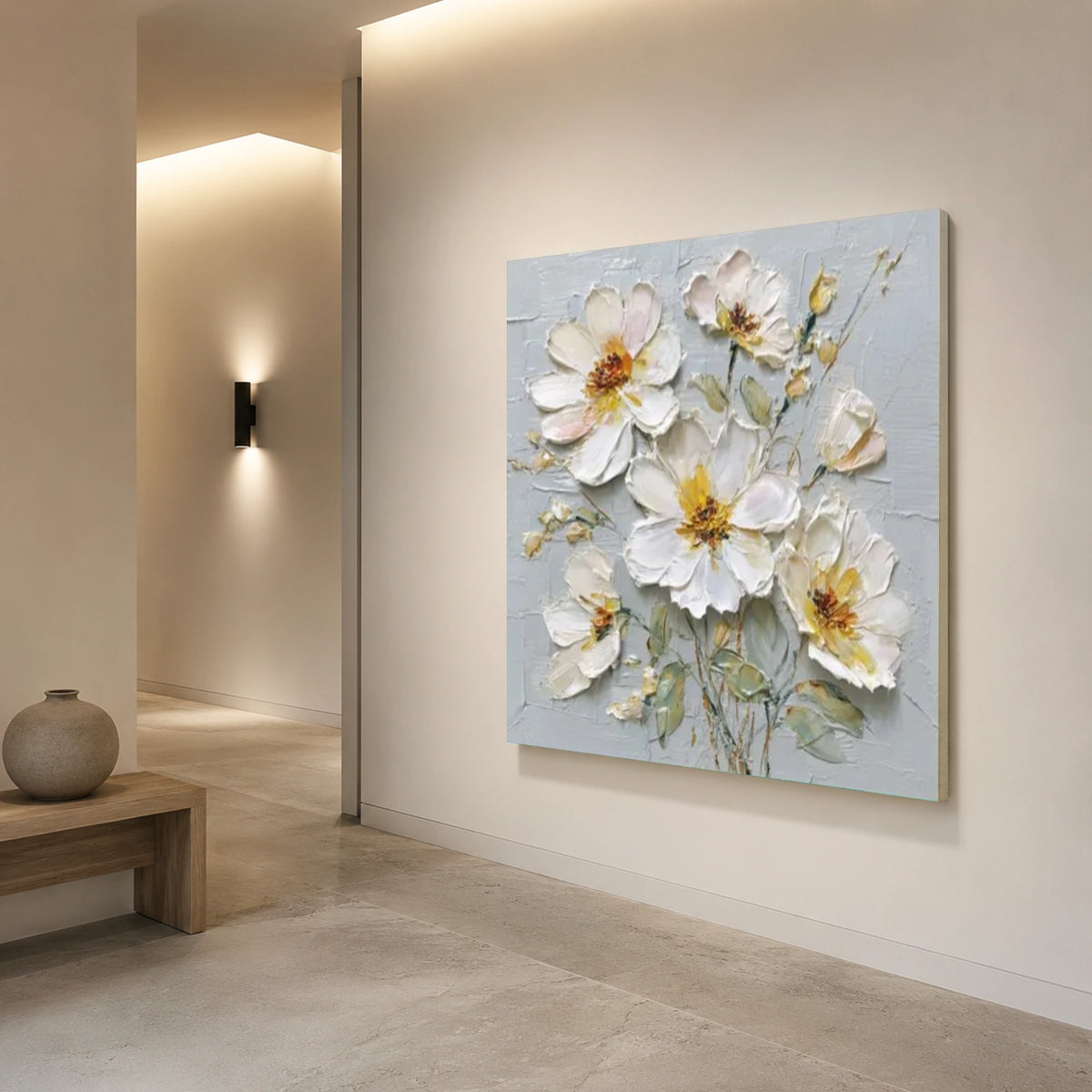 Flower & Tree Abstract Textured Wall Art #ML298