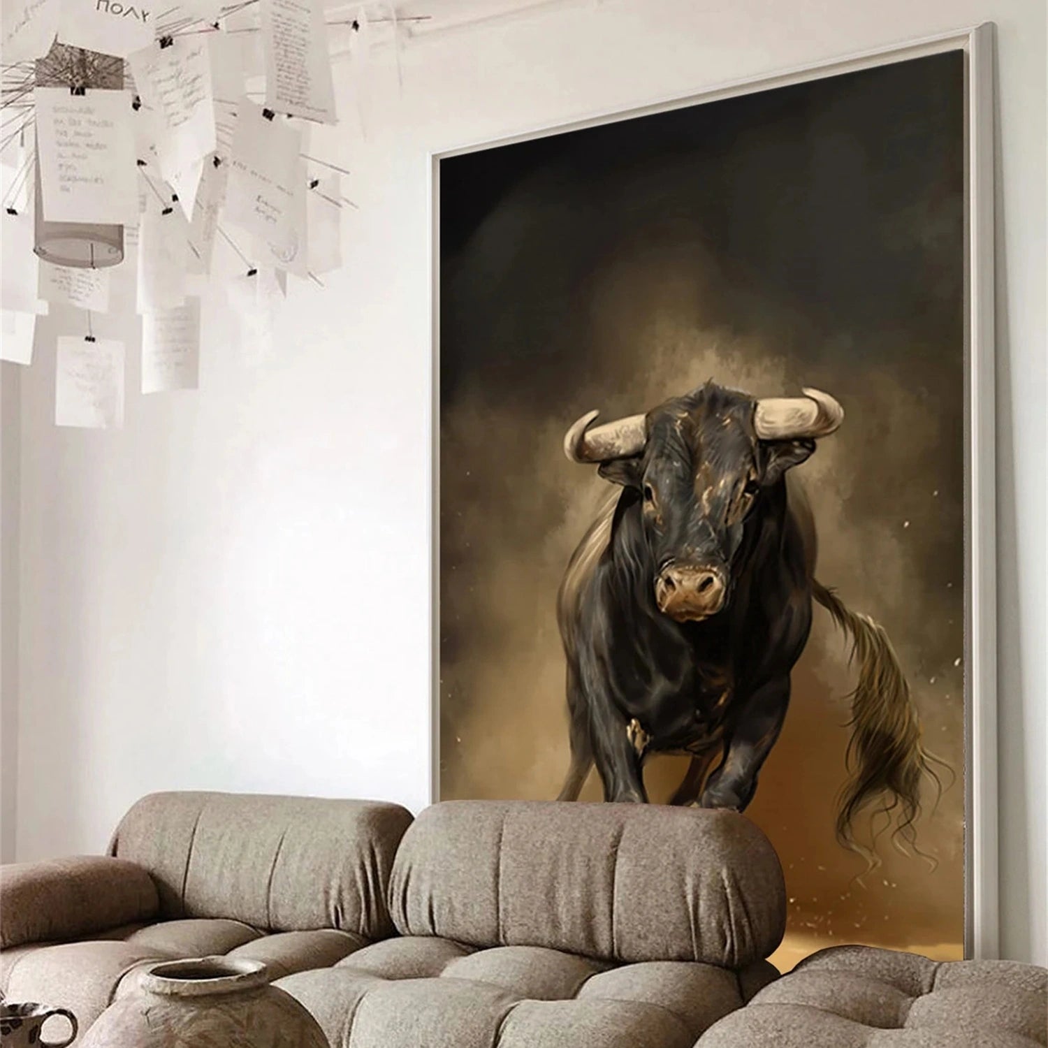 Black and Brown Abstract Animal Wall Art #AL057