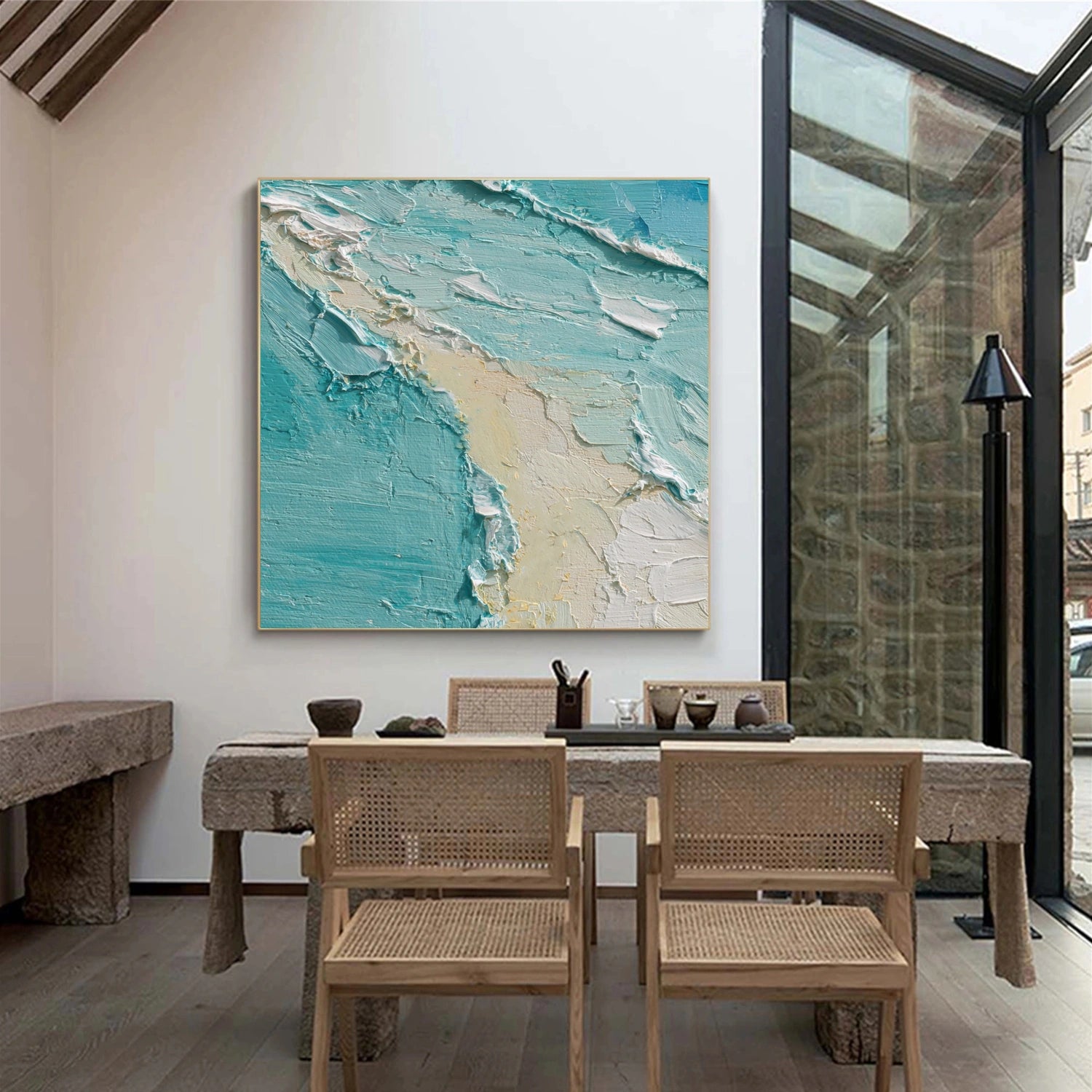 Sea & Sky Abstract Textured Wall Art #MS157