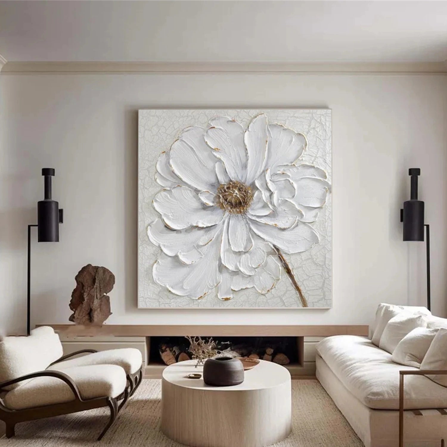 Flower & Tree Abstract Textured Wall Art #ML207