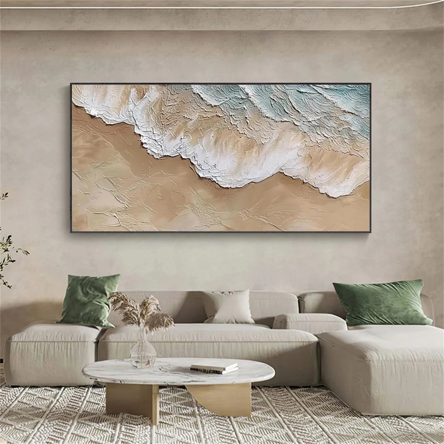 Sea & Sky Abstract Textured Wall Art #MS178