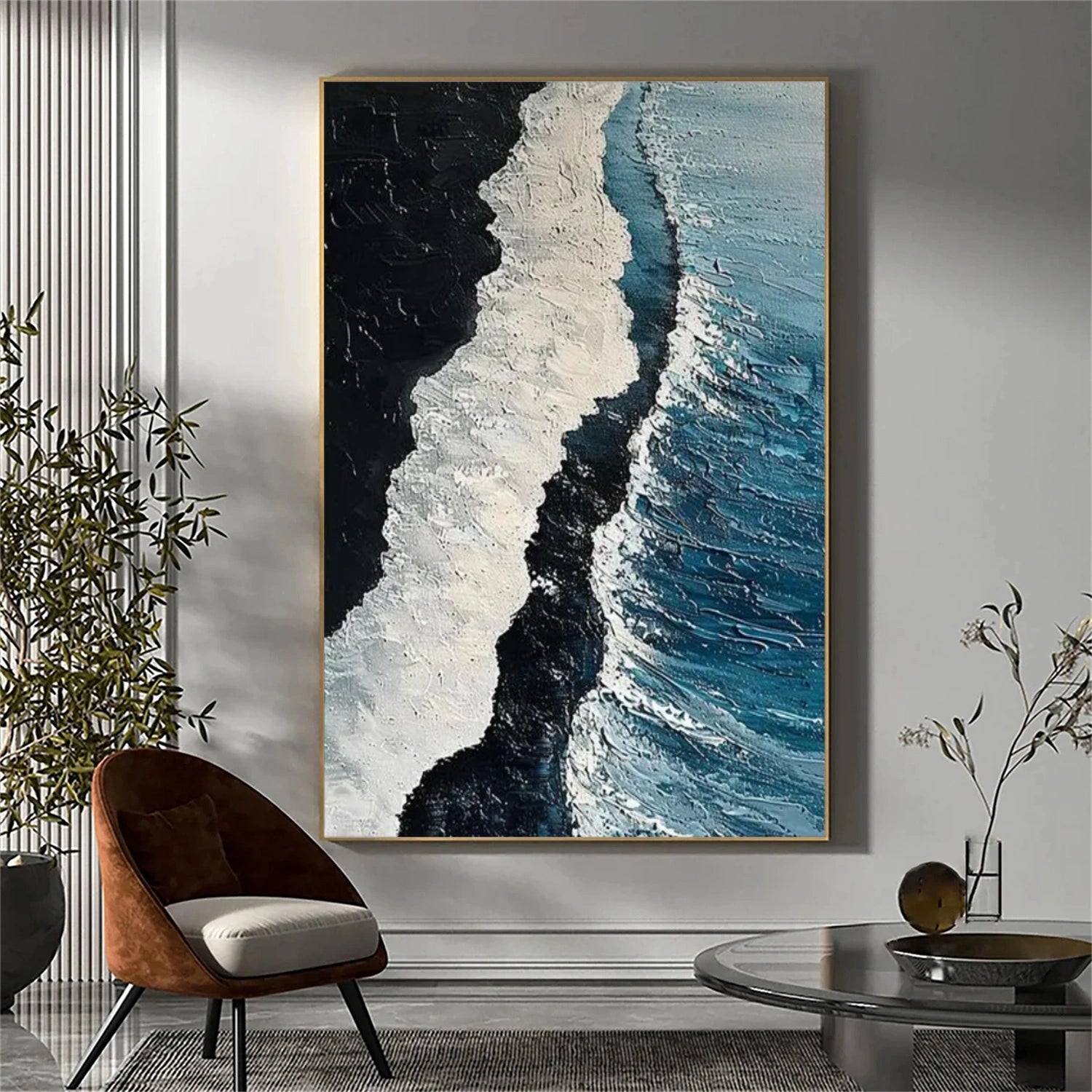 Sea & Sky Abstract Textured Wall Art #MS173